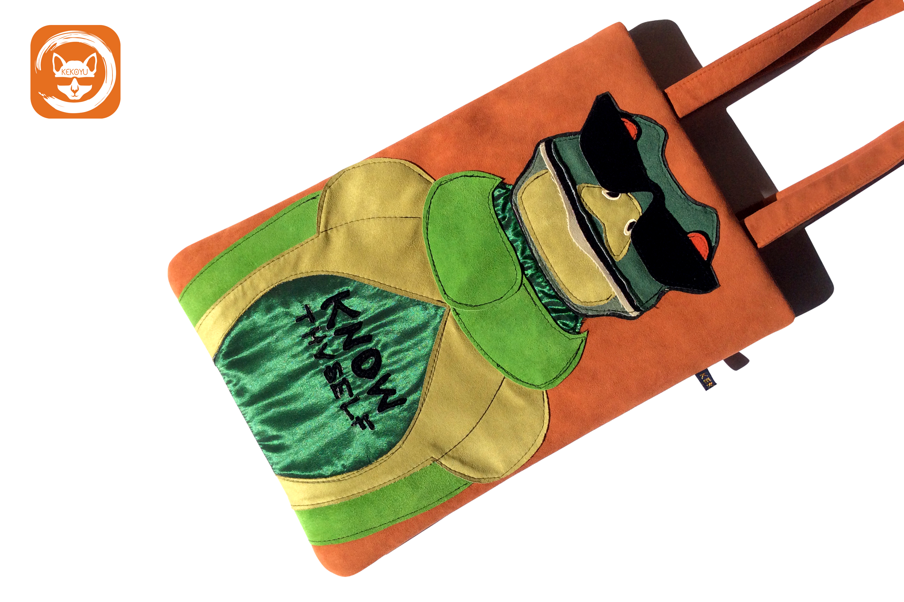 Frog Handmade Laptop Tote Bag