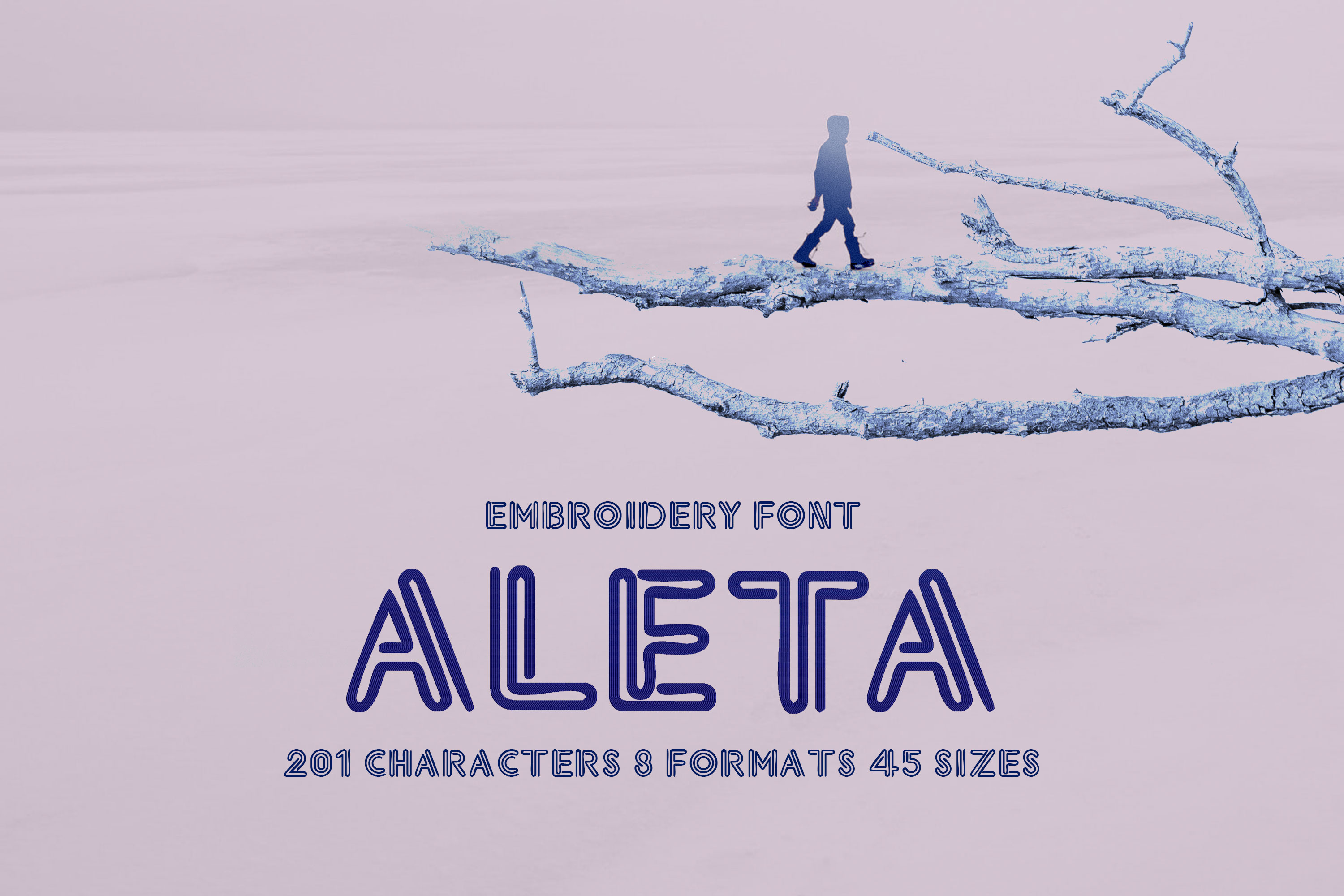 Aleta Lined Letters Font