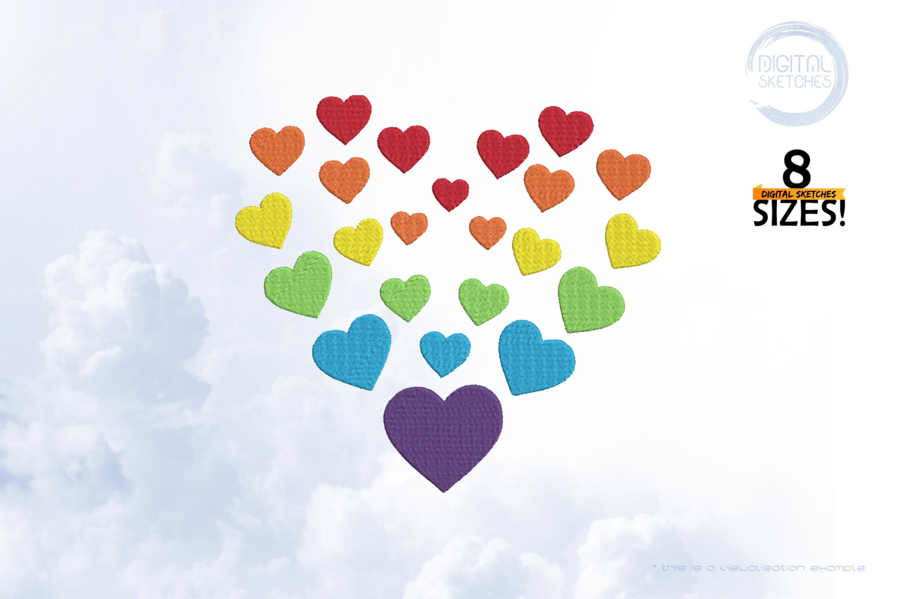 Colorful Hearts Rainbow