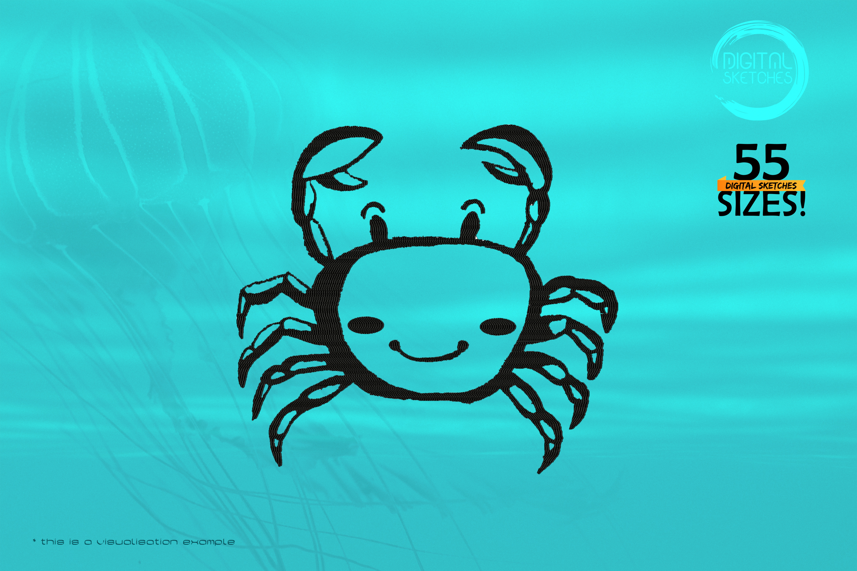 Crab Hand-Drawn