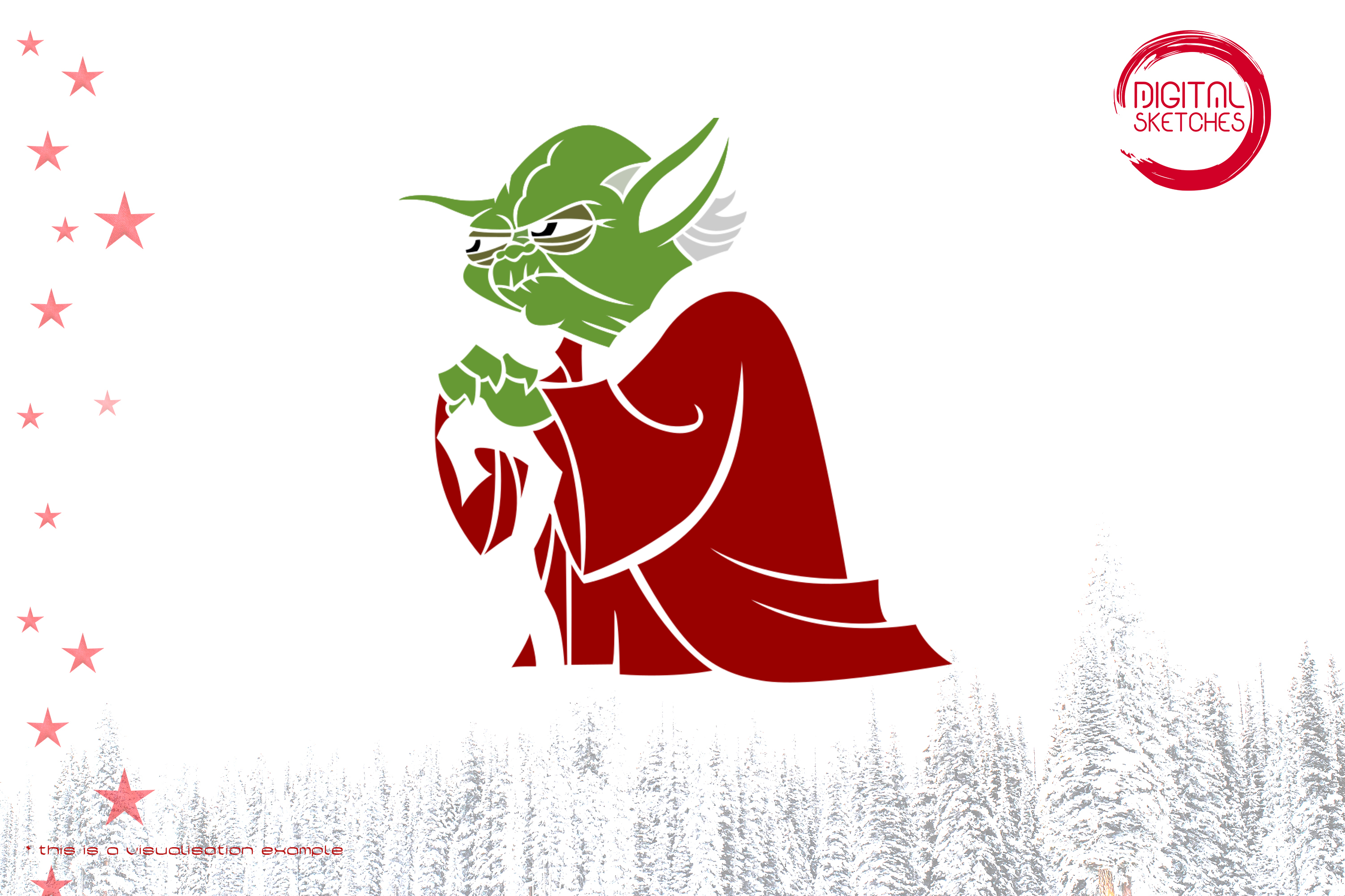 Tribute To Fictional Character Minch Yoda aka Yoda (Xmas)