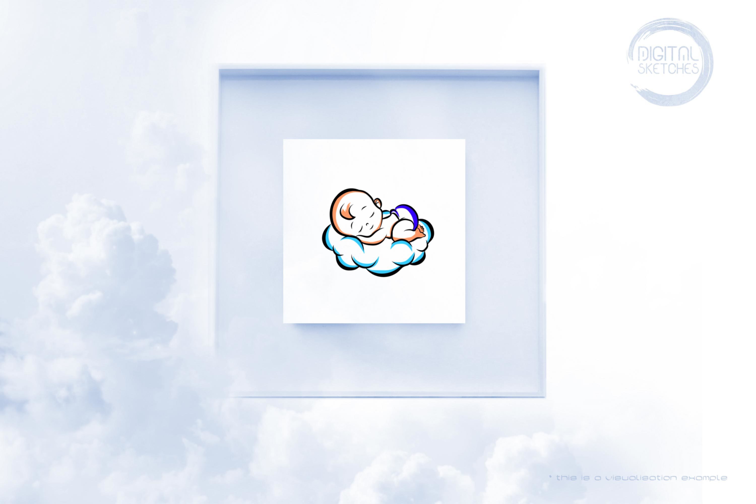 Baby Sleeping On Cloud