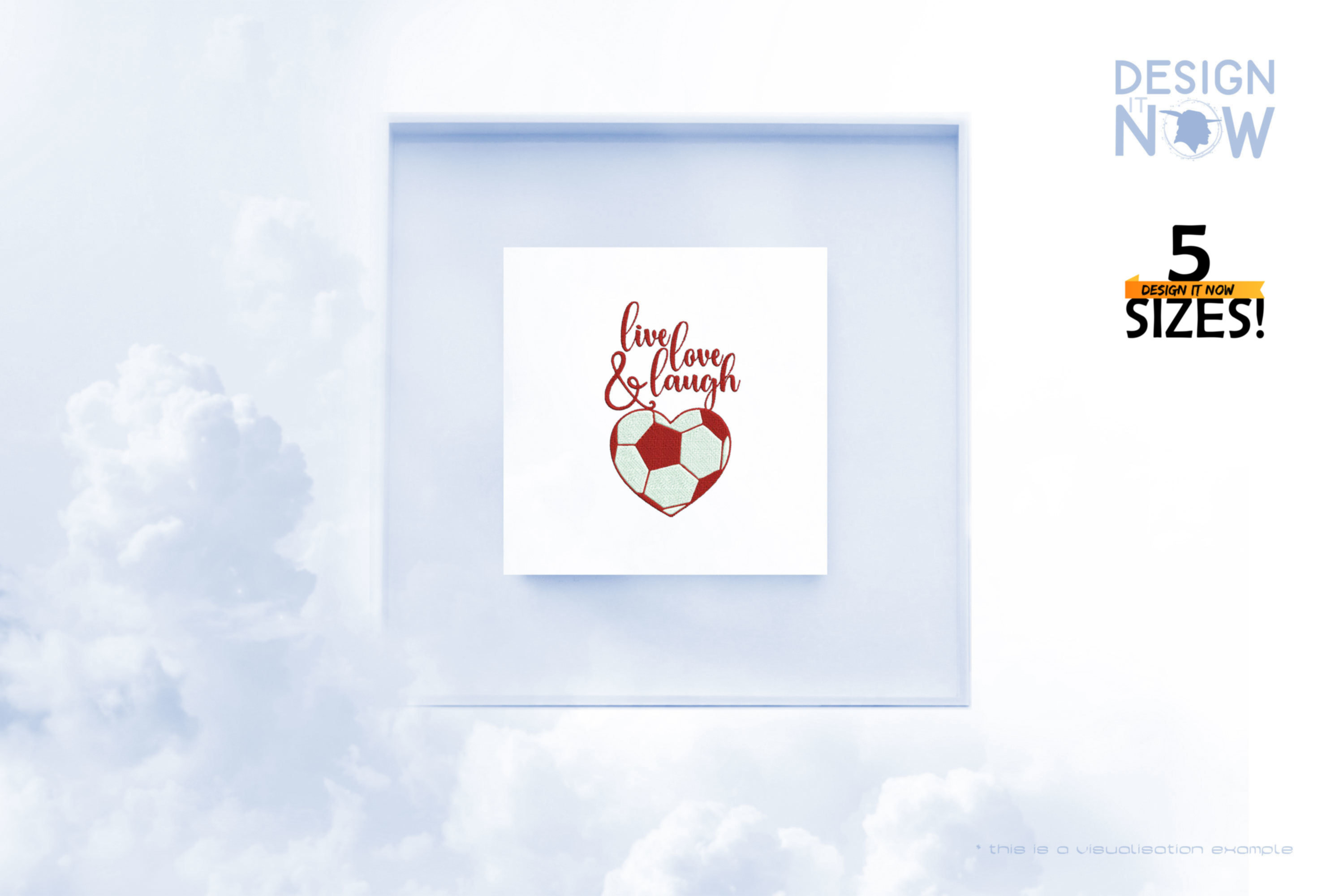 Soccer Ball Heart Live Love Laugh