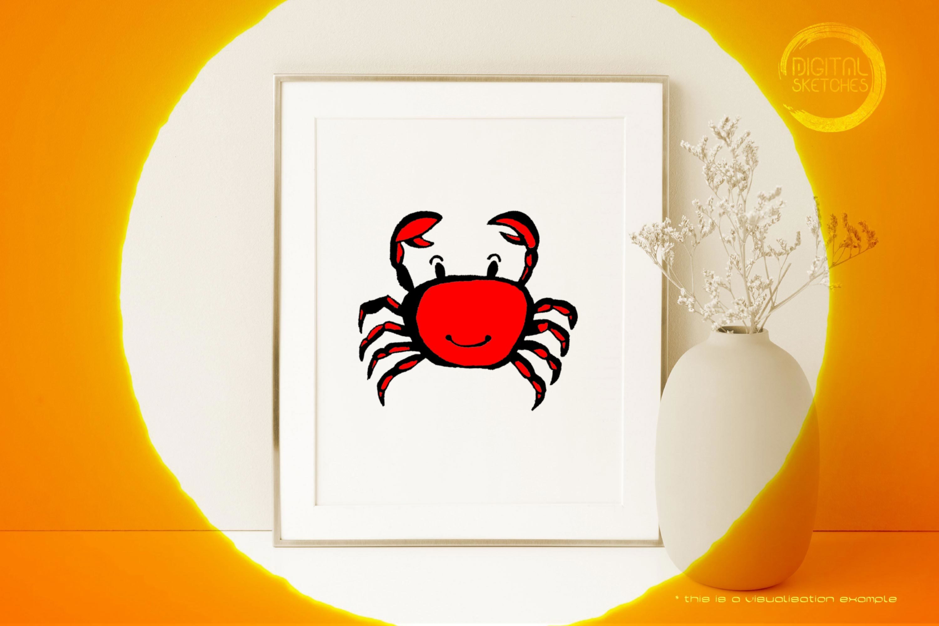 Crab Hand-Drawn 