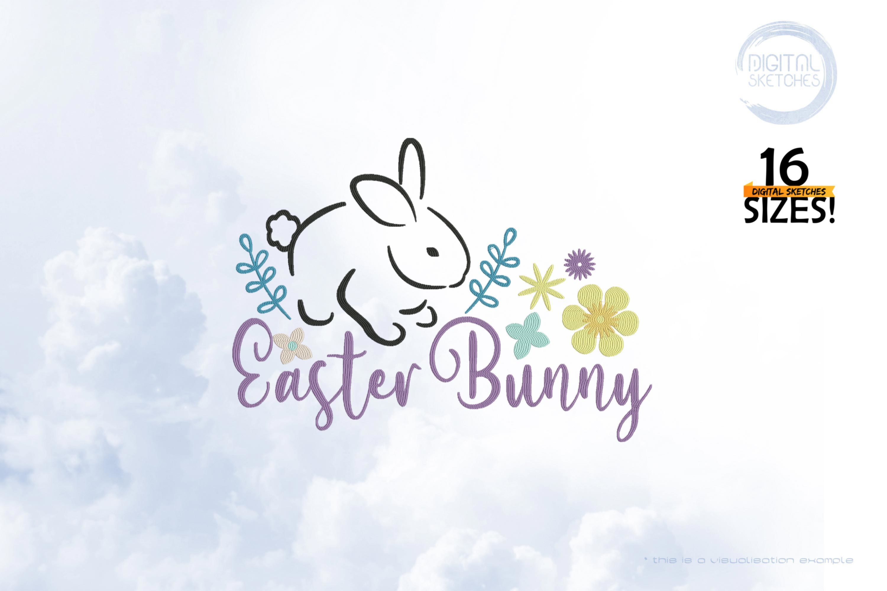 Easter Bunny Line Art