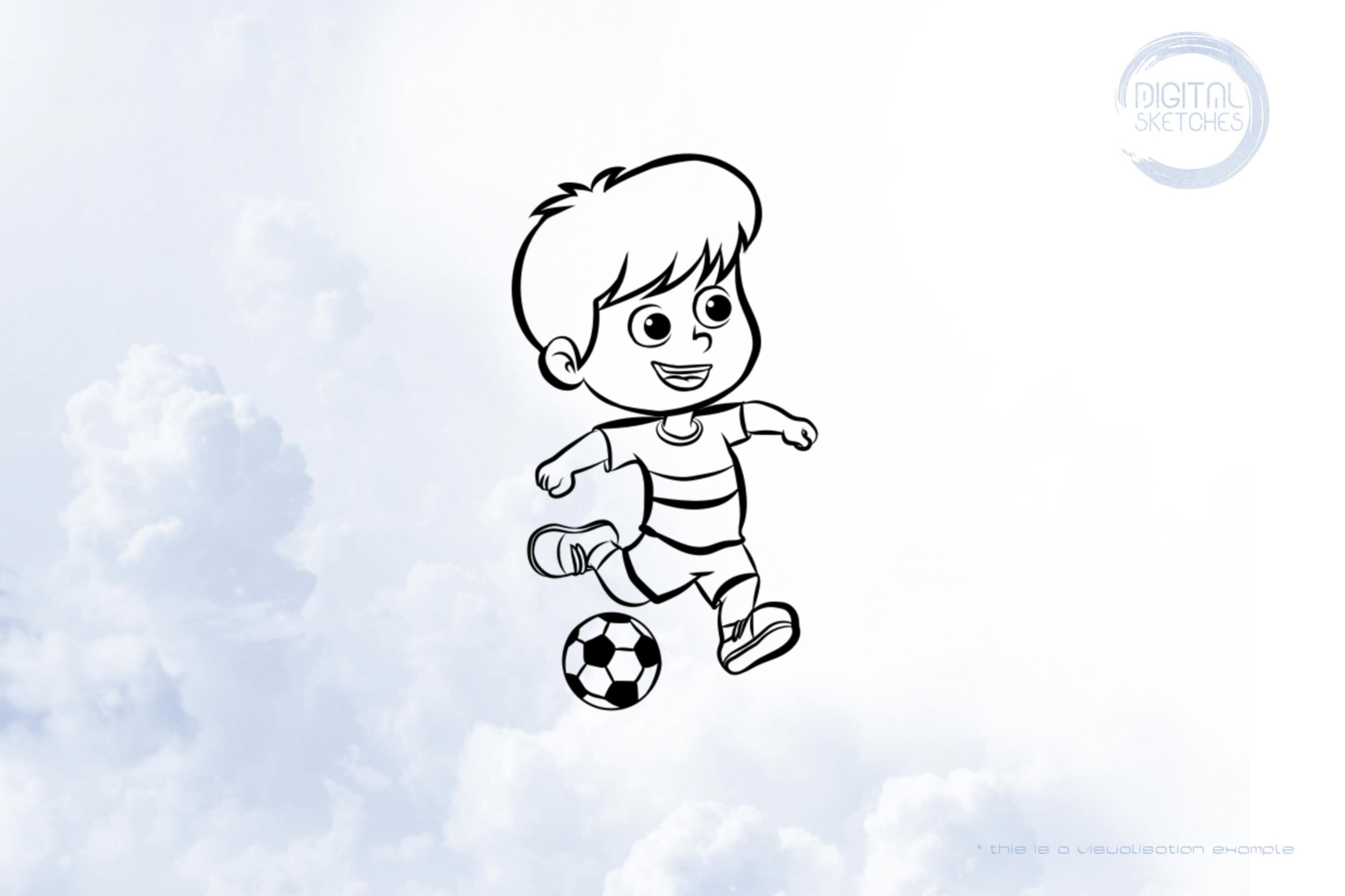 Soccer Boy Sketch III