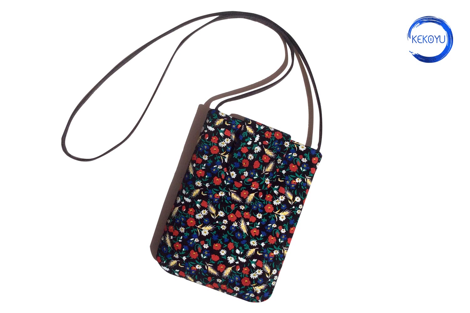 Flowers Leather Phone Crossbody