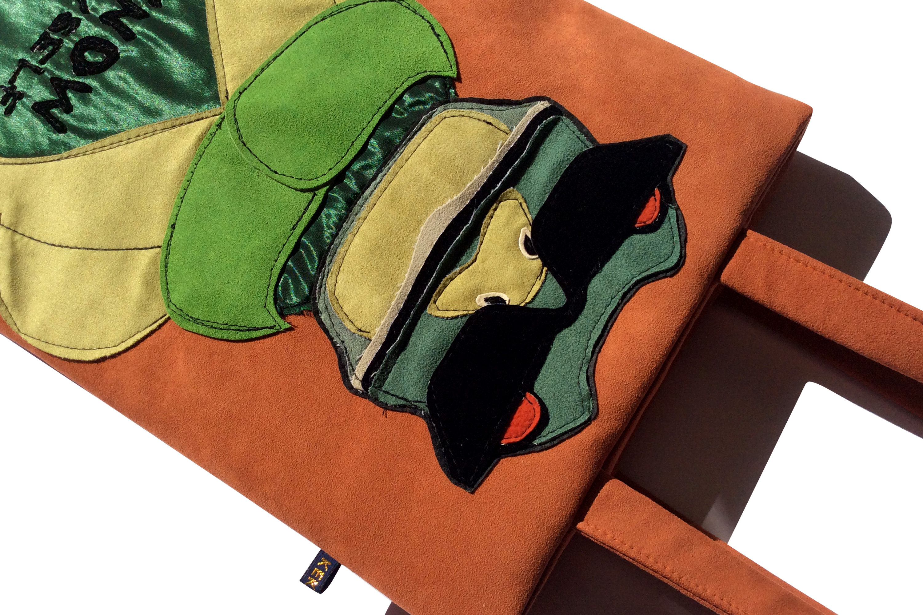 Frog Handmade Laptop Tote Bag