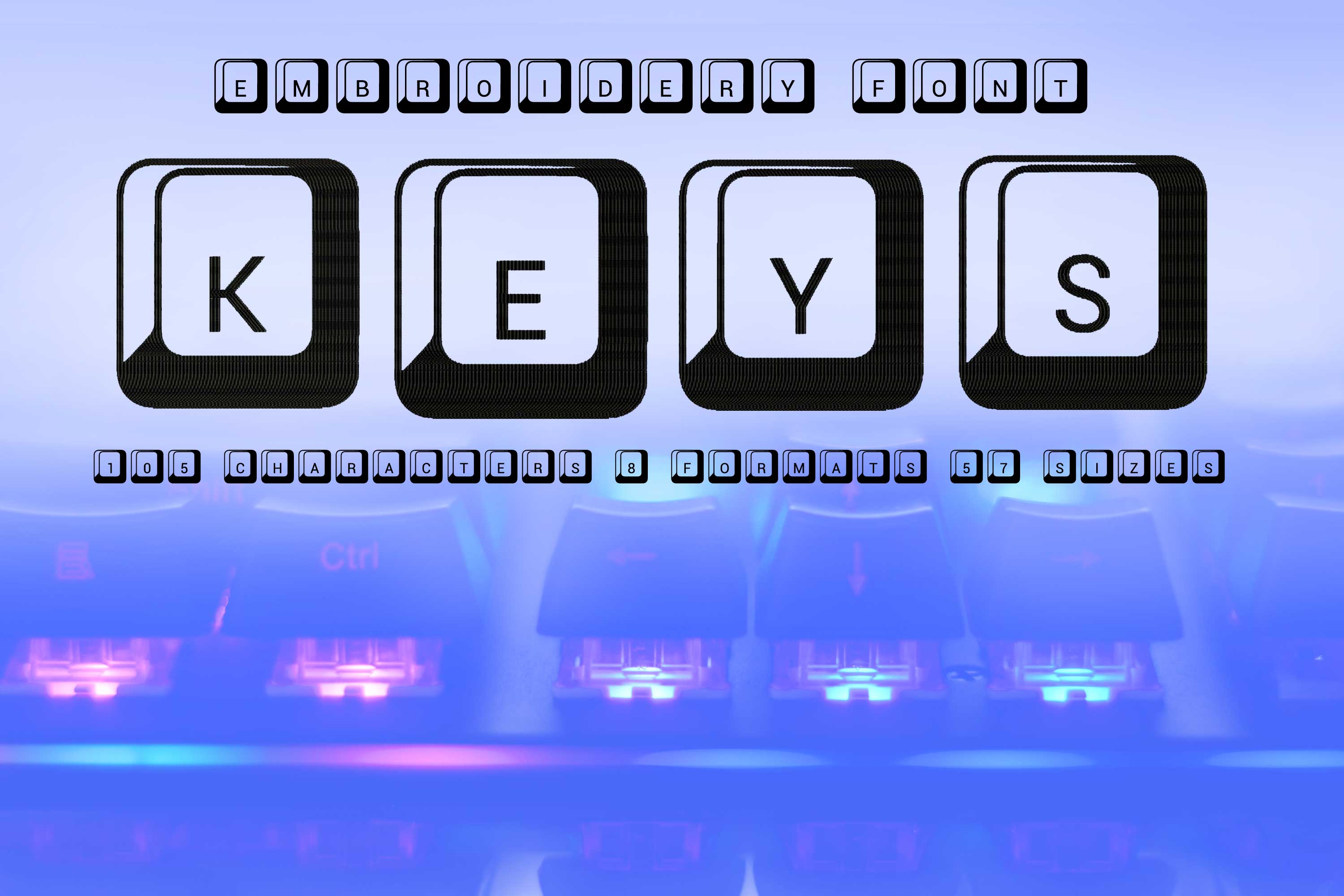 Computer Keyboard Letters Font