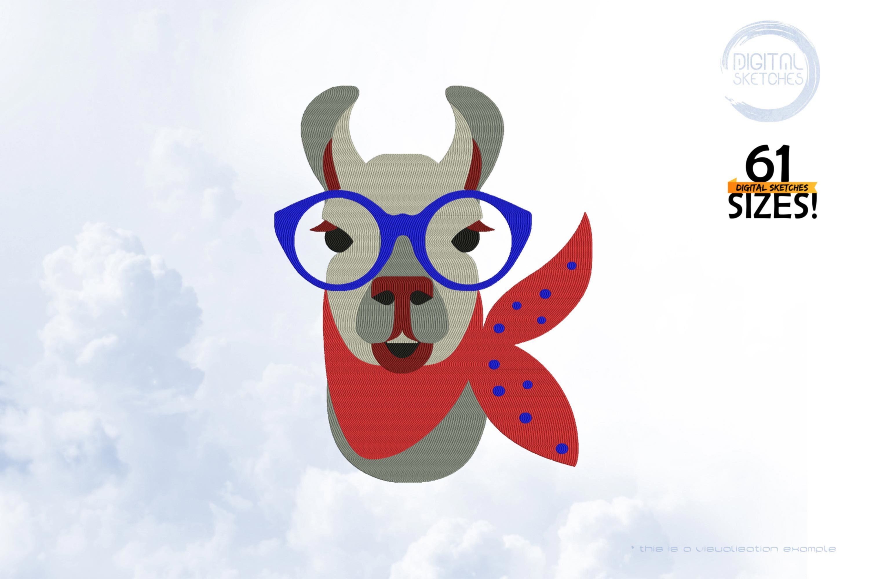 Hipster Llama With Glasses