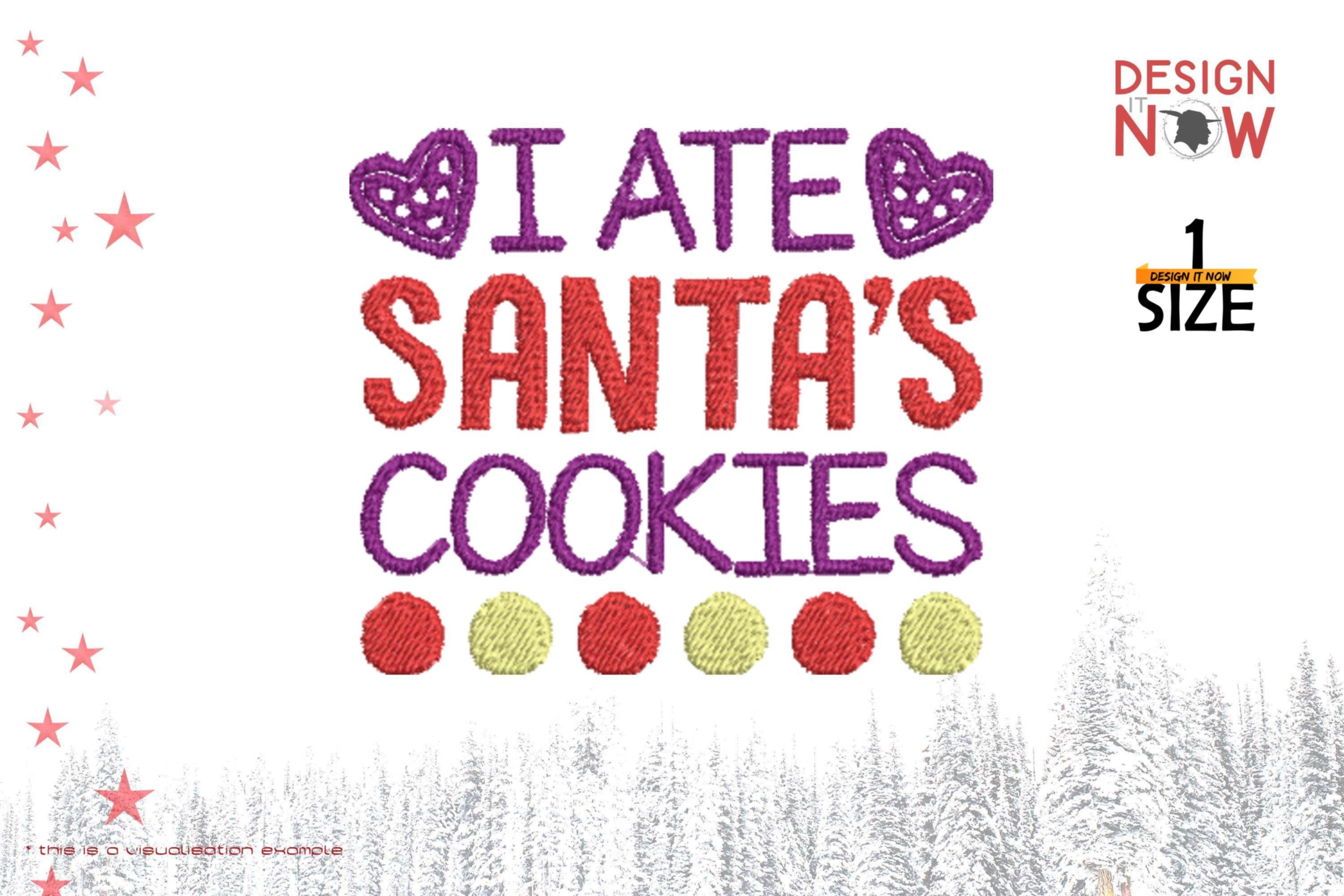 Santas Cookies Christmas Saying