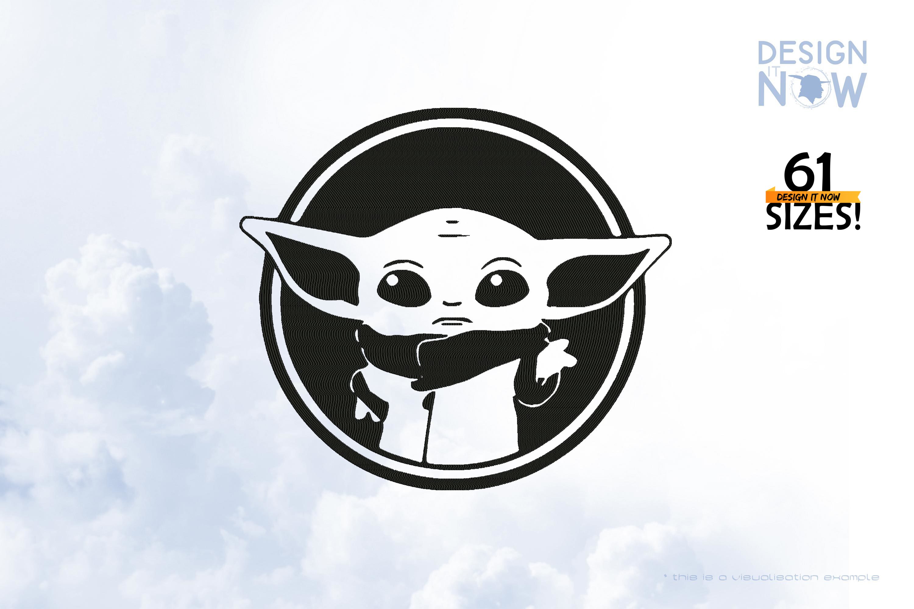 Tribute To Fictional Character Grogu aka Baby Yoda (Circular)