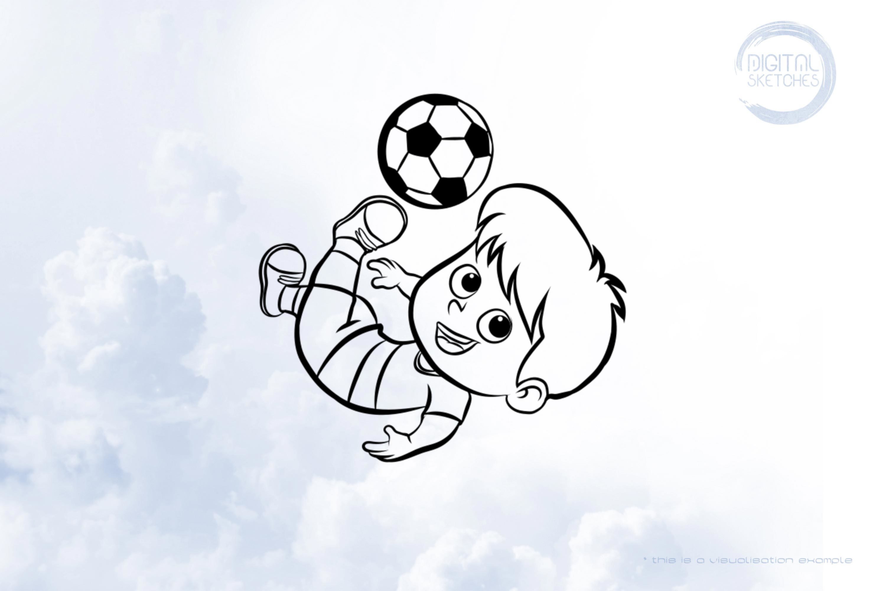 Soccer Boy Sketch IV