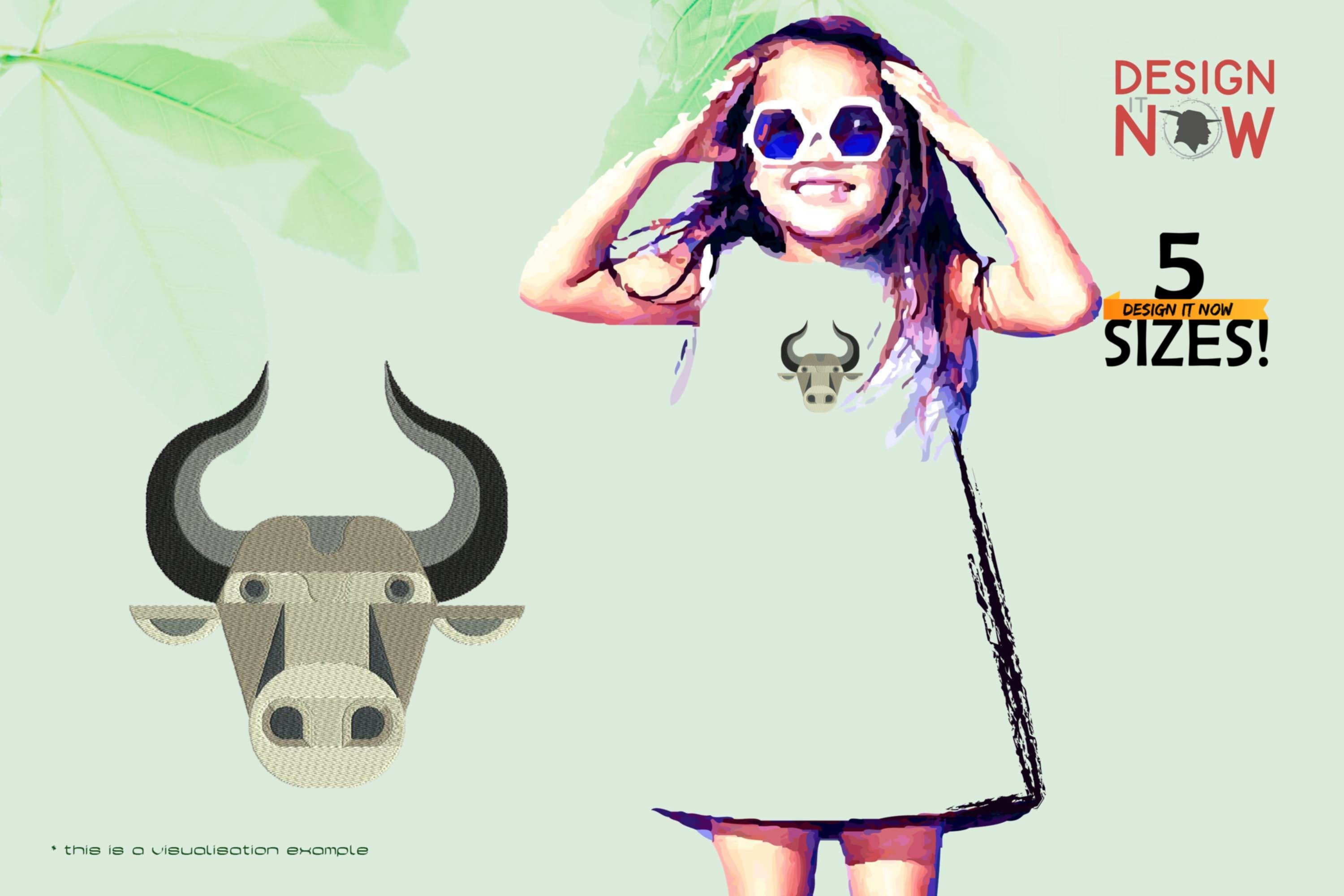 Bull Head Geometric 