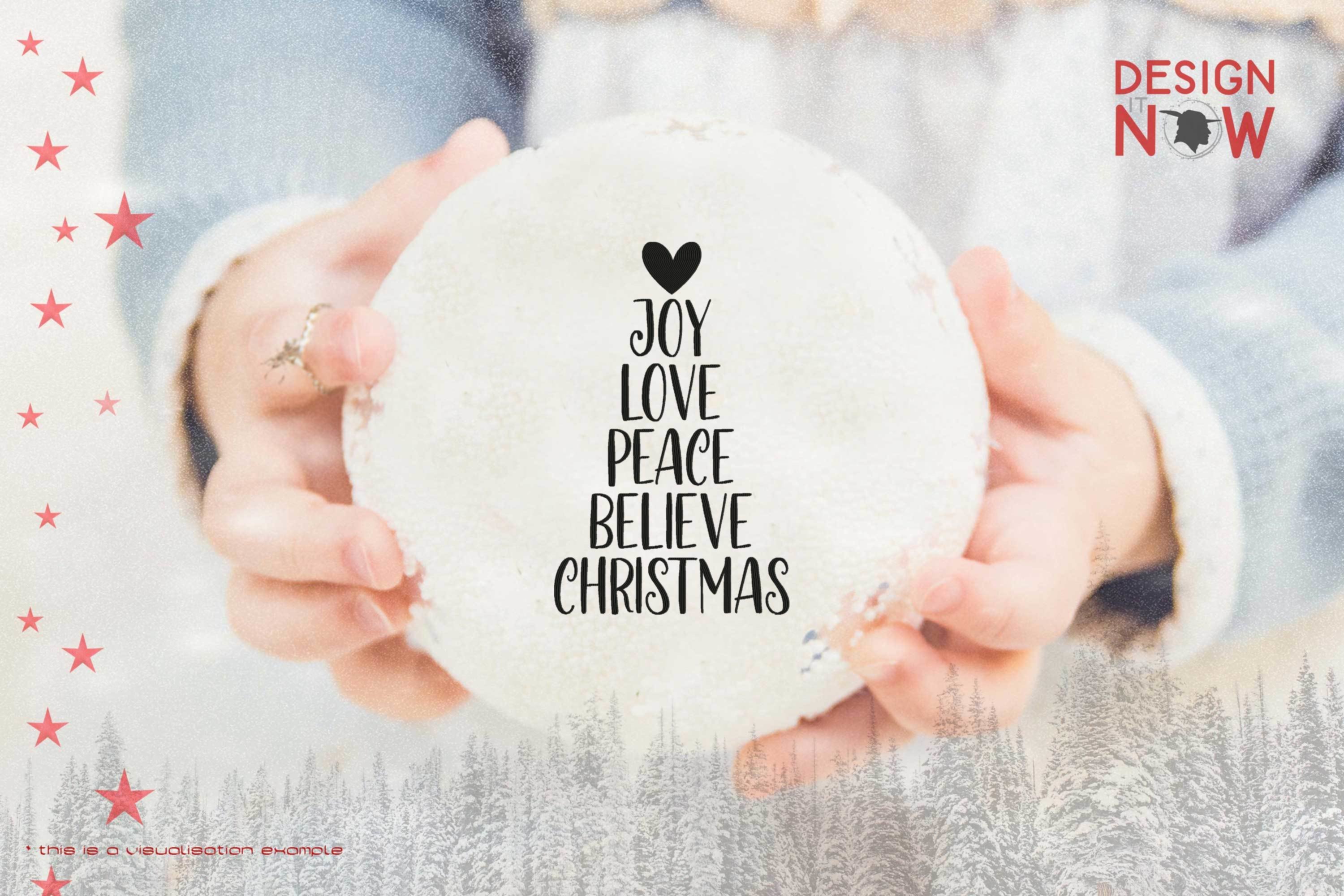 Joy Love Peace Believe Christmas 
