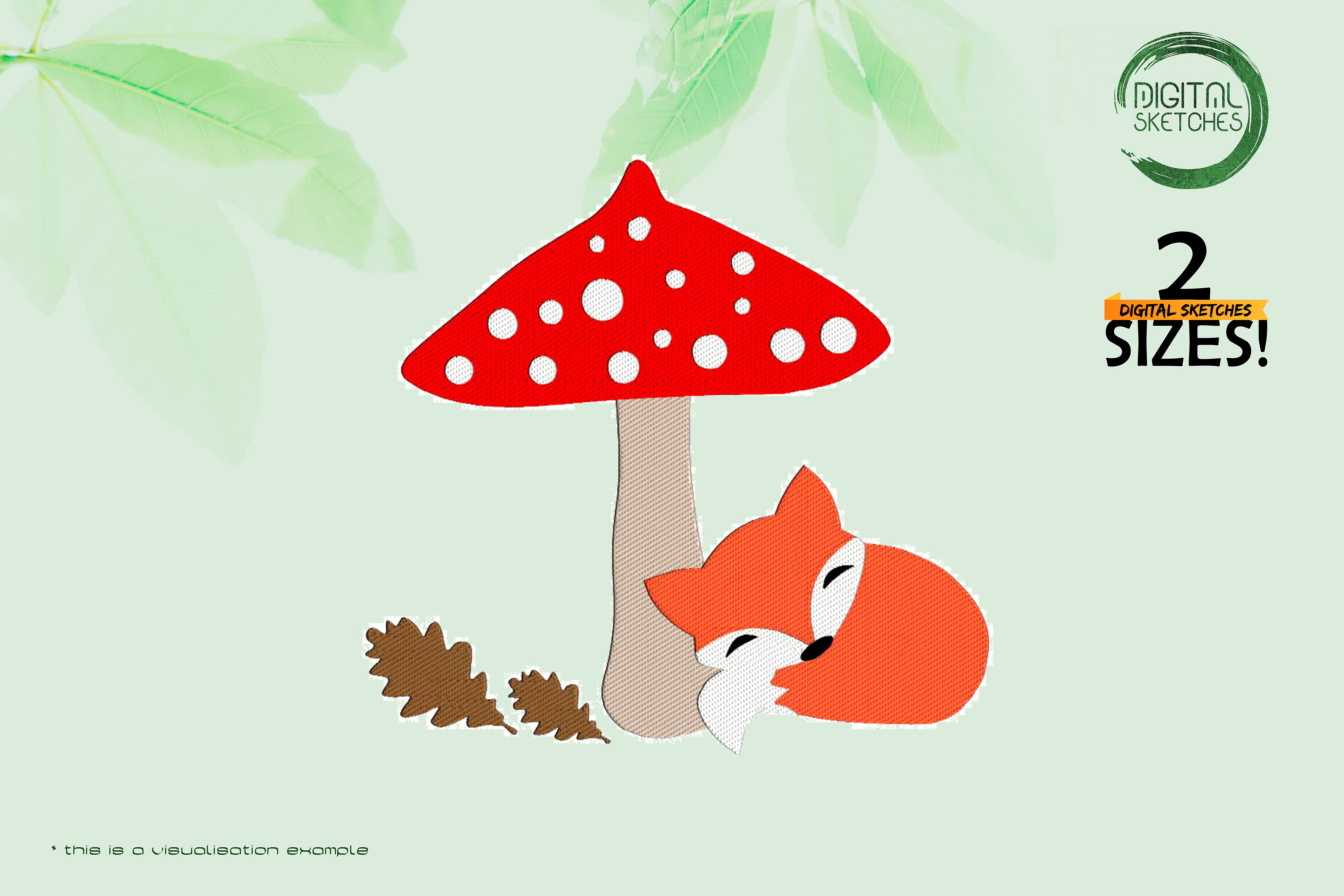 Sleeping Fox And A Toadstool