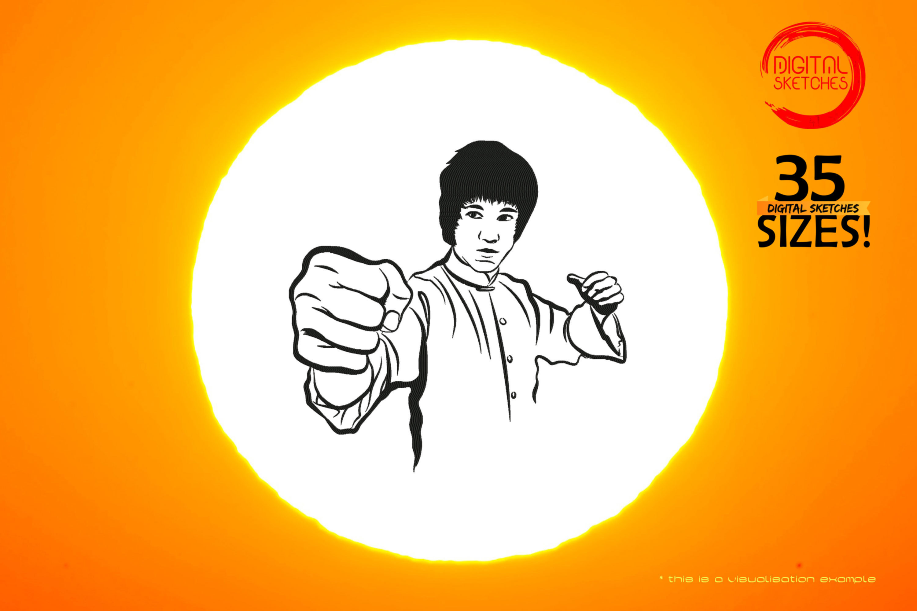 Martial Artist Sketch Tribute To Martial Artist Lee Jun-fan aka Bruce Lee