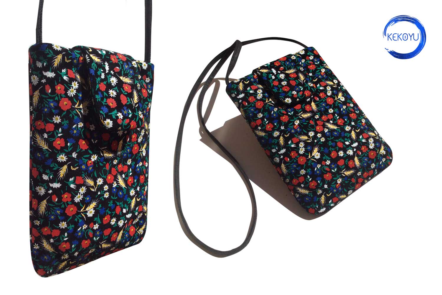 Flowers Leather Phone Crossbody