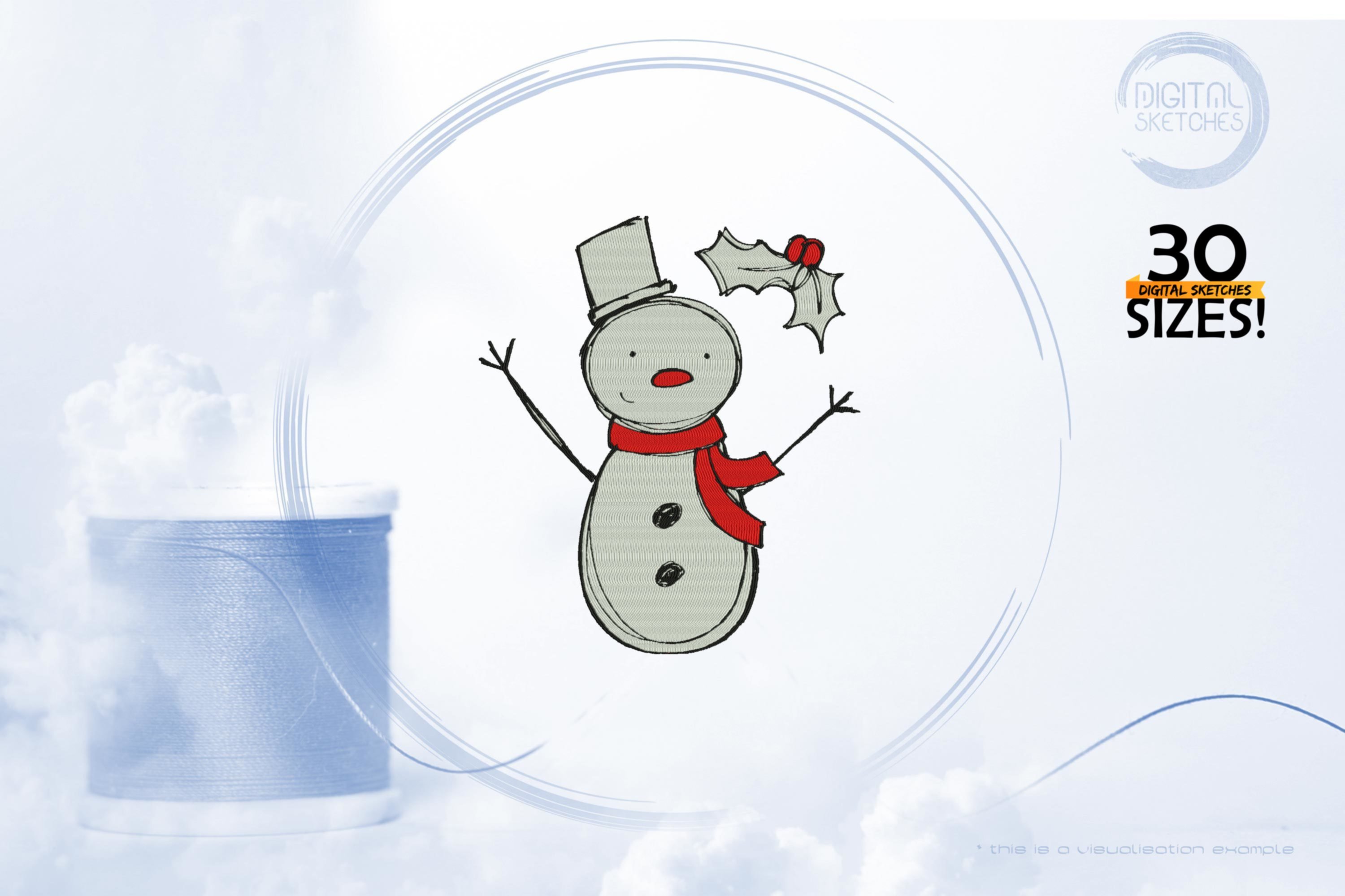 Snowman Hand-Drawn