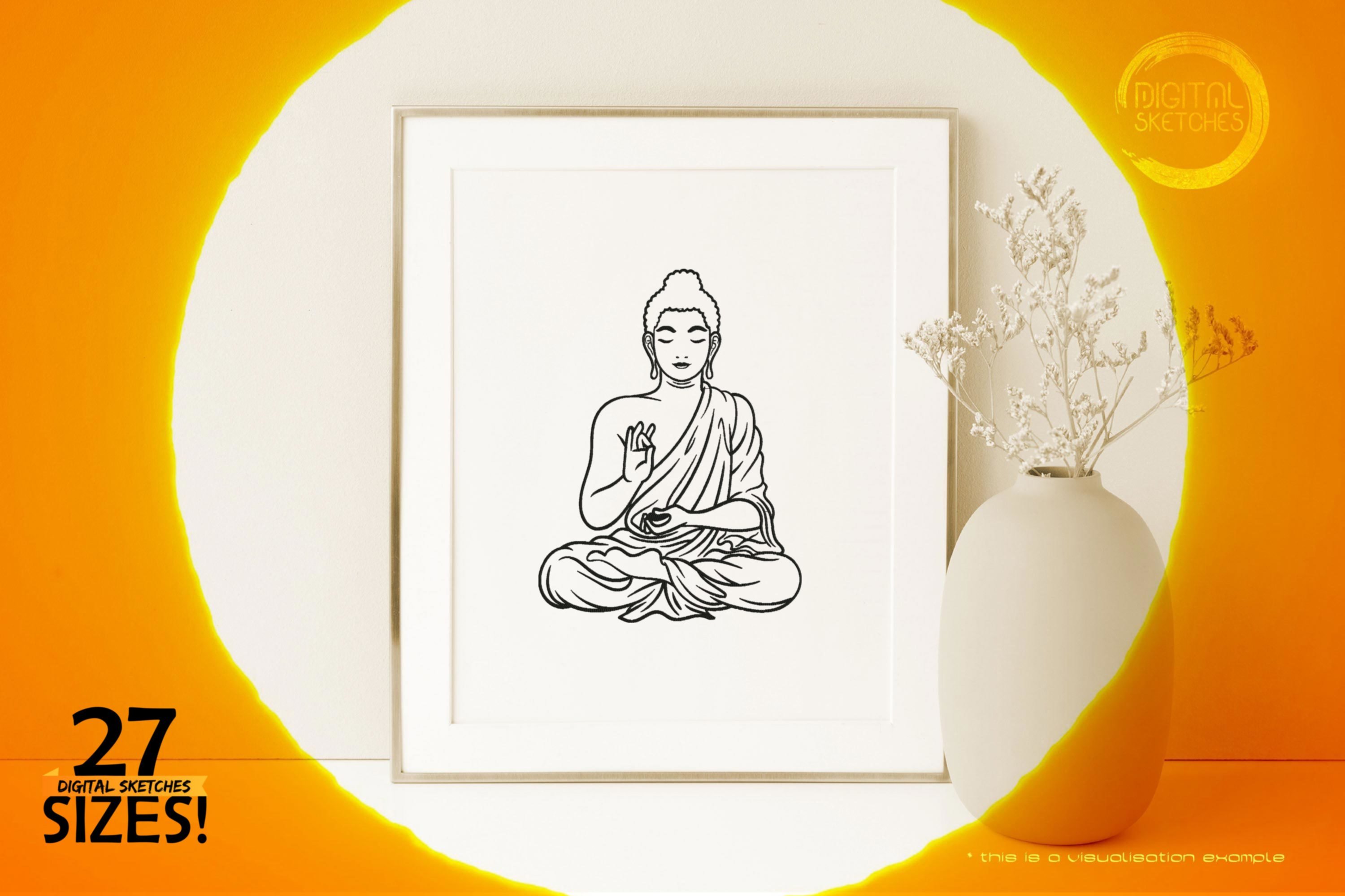 Budhha Hand-Drawn Look