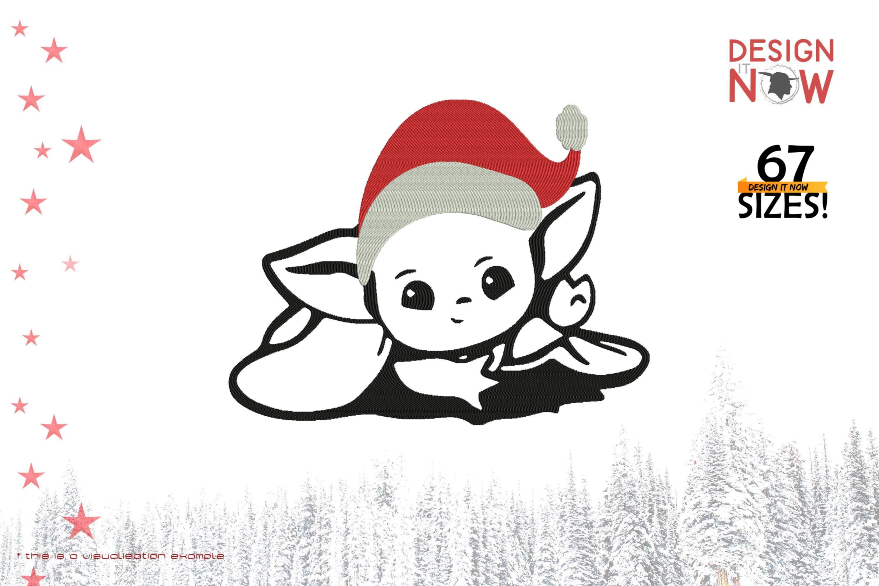 Tribute To Fictional Character Grogu aka Baby Yoda (Santa Claus Baby)