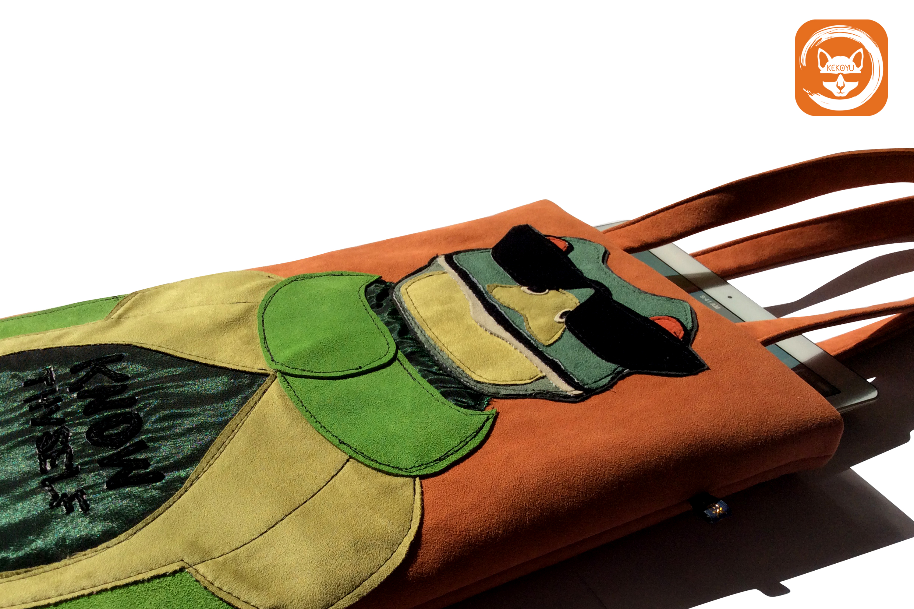 Frog Handmade Laptop Tote Bag