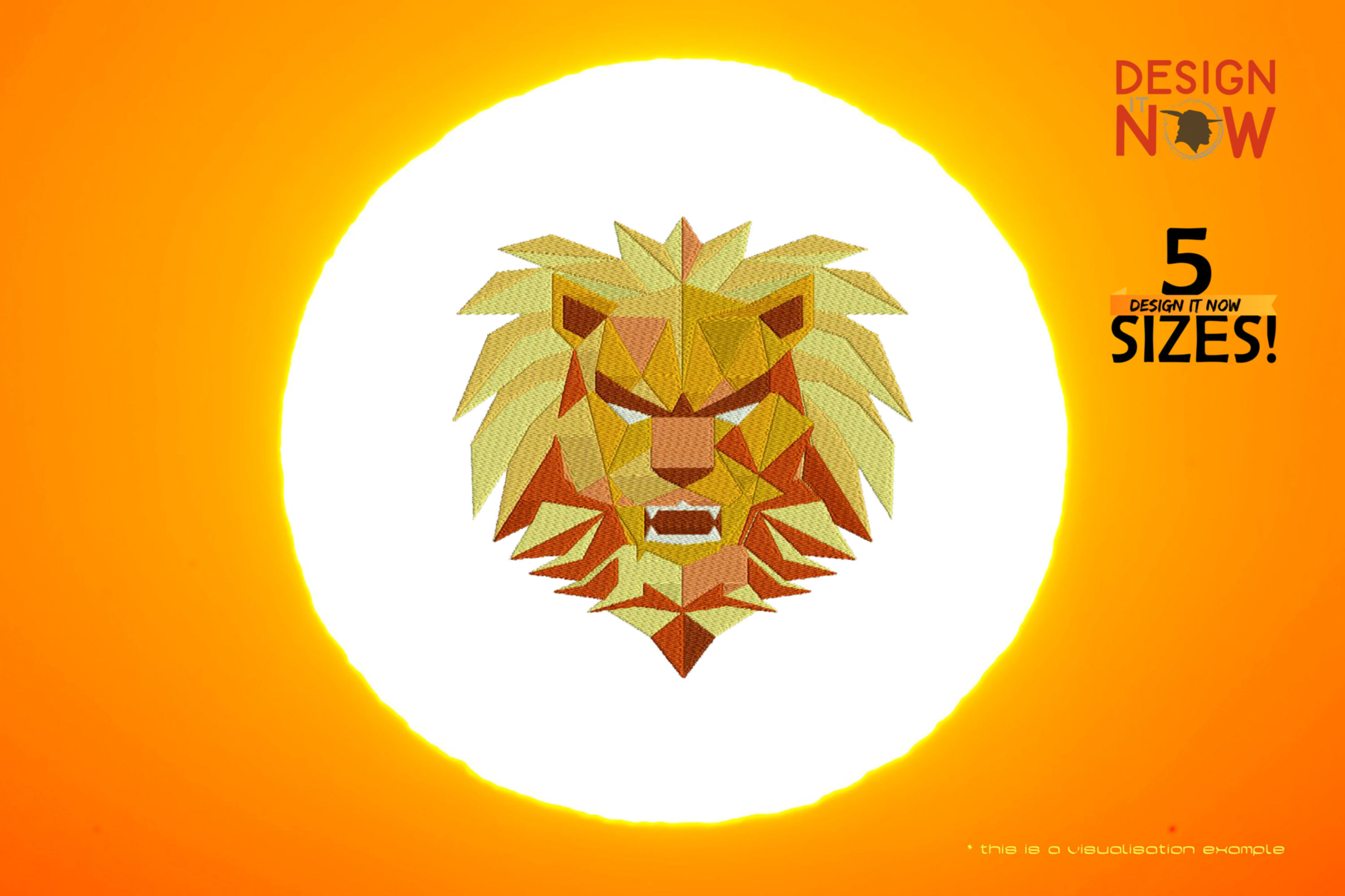 Lion Head Low Polygon Art