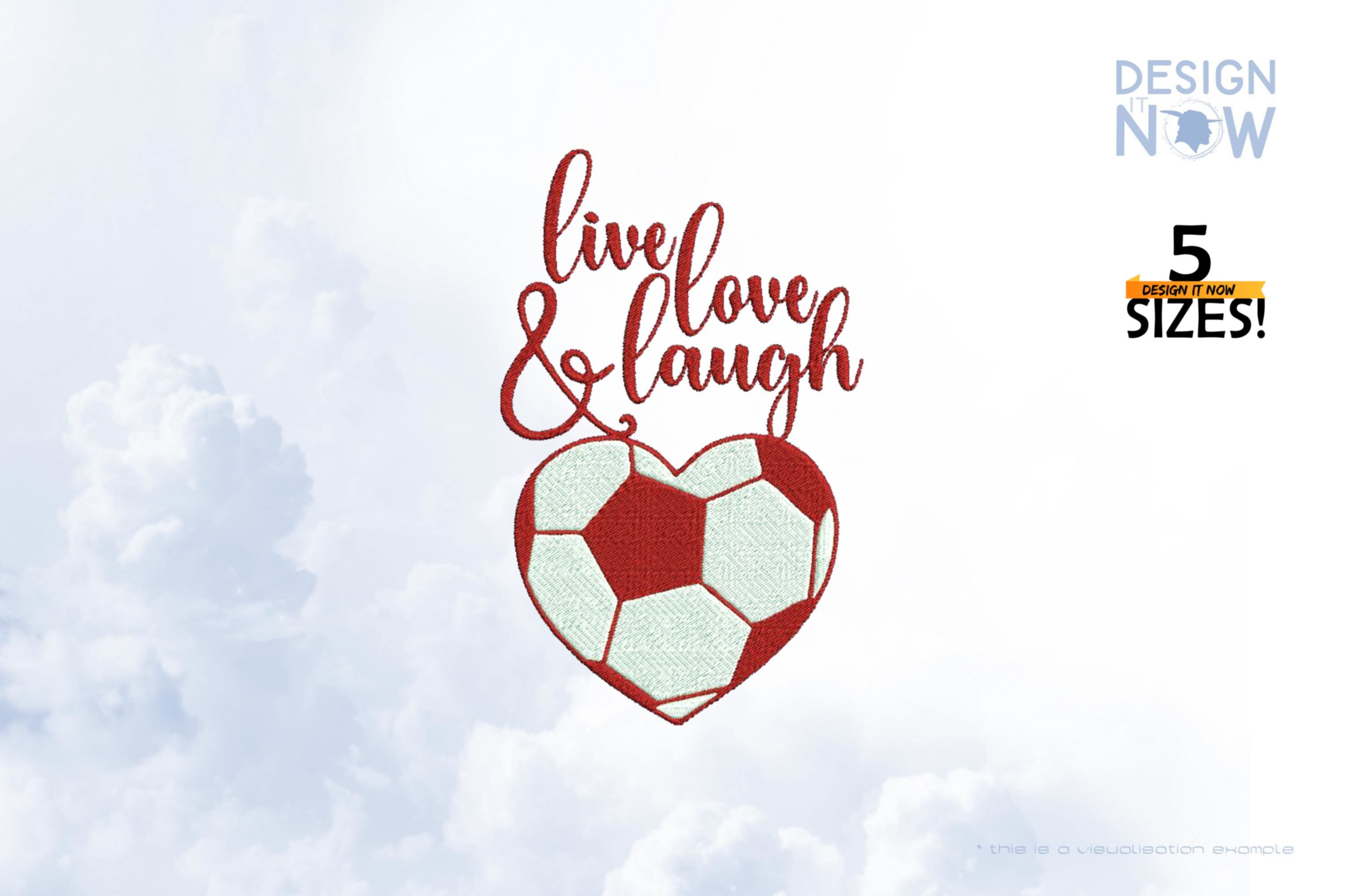 Soccer Ball Heart Live Love Laugh