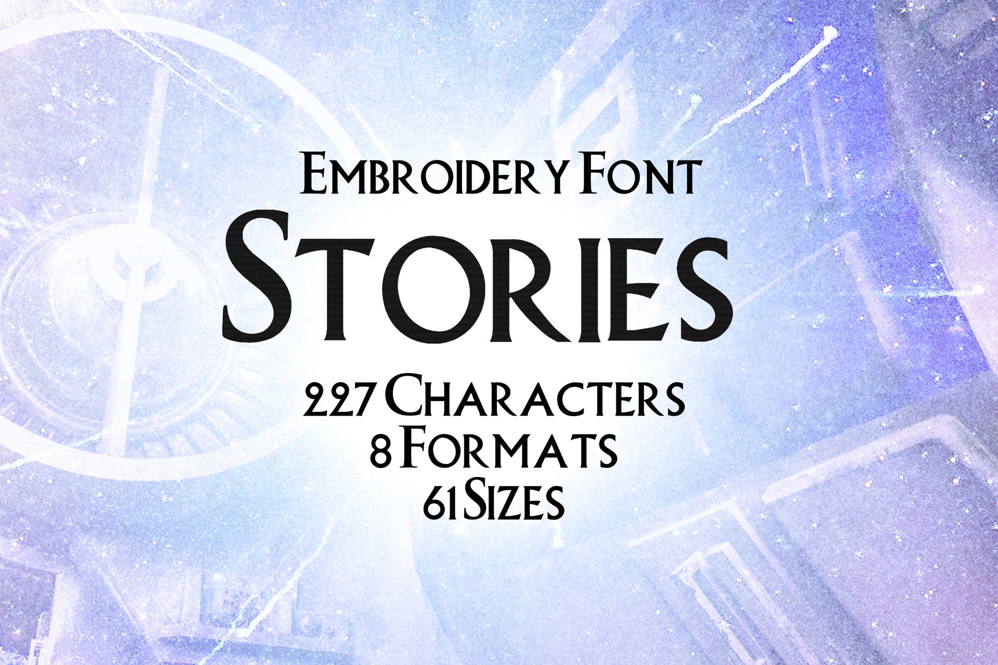 Stories Serif Letters Embroidery Font