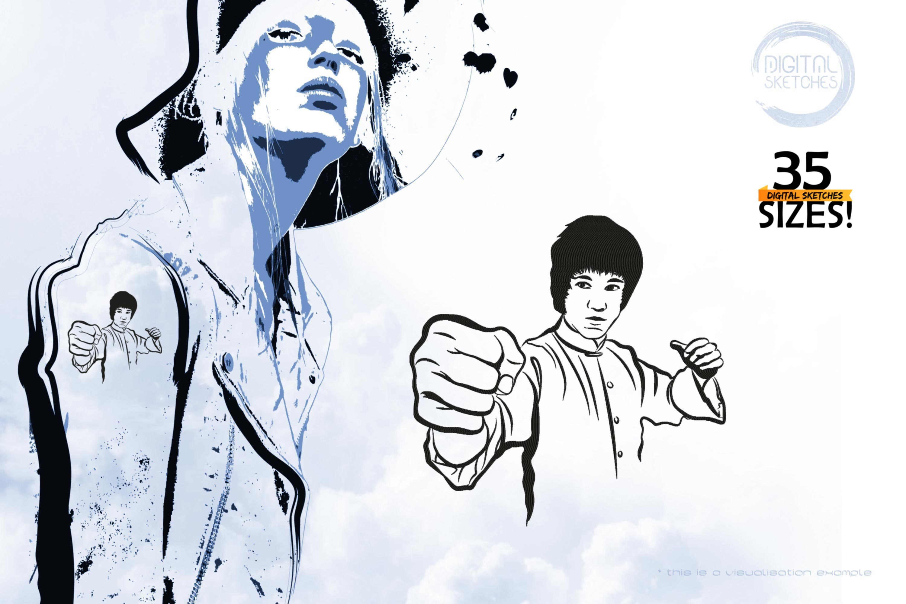 Martial Artist Sketch Tribute To Martial Artist Lee Jun-fan aka Bruce Lee