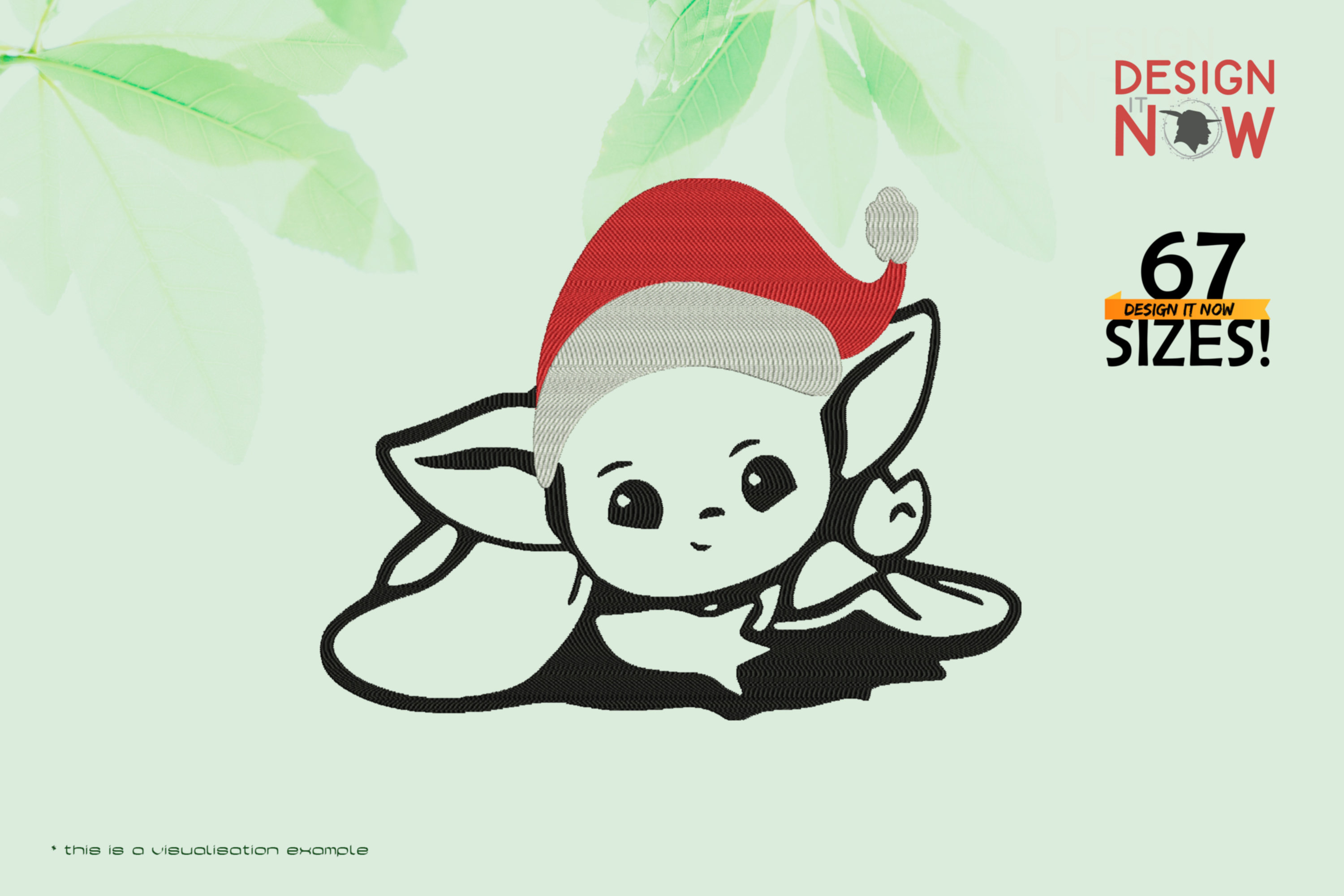 Tribute To Fictional Character Grogu aka Baby Yoda (Santa Claus Baby)