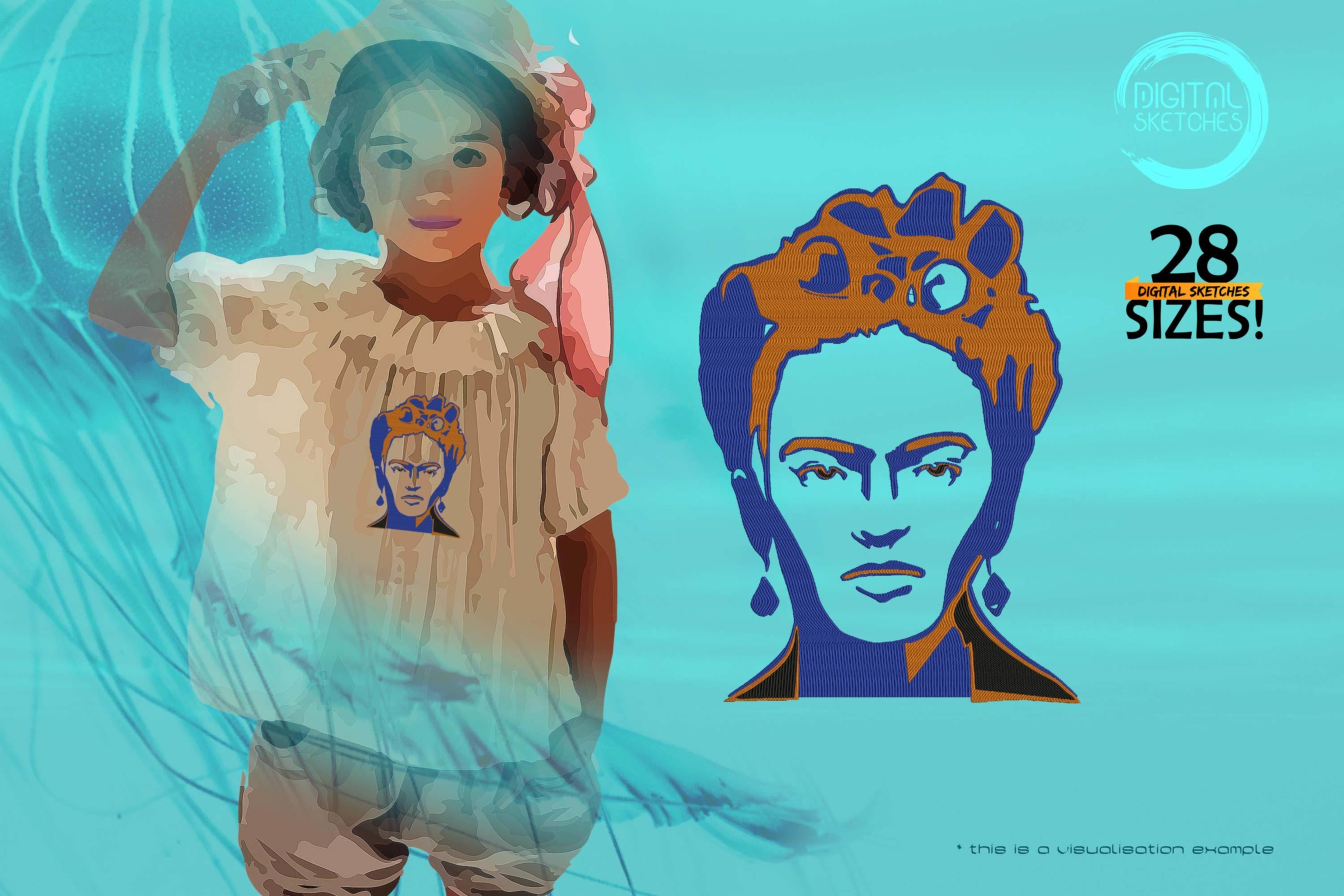 Tribute To Artist Magdalena Carmen Frieda Kahlo Y Calderon aka Frida Kahlo (Frontal View)
