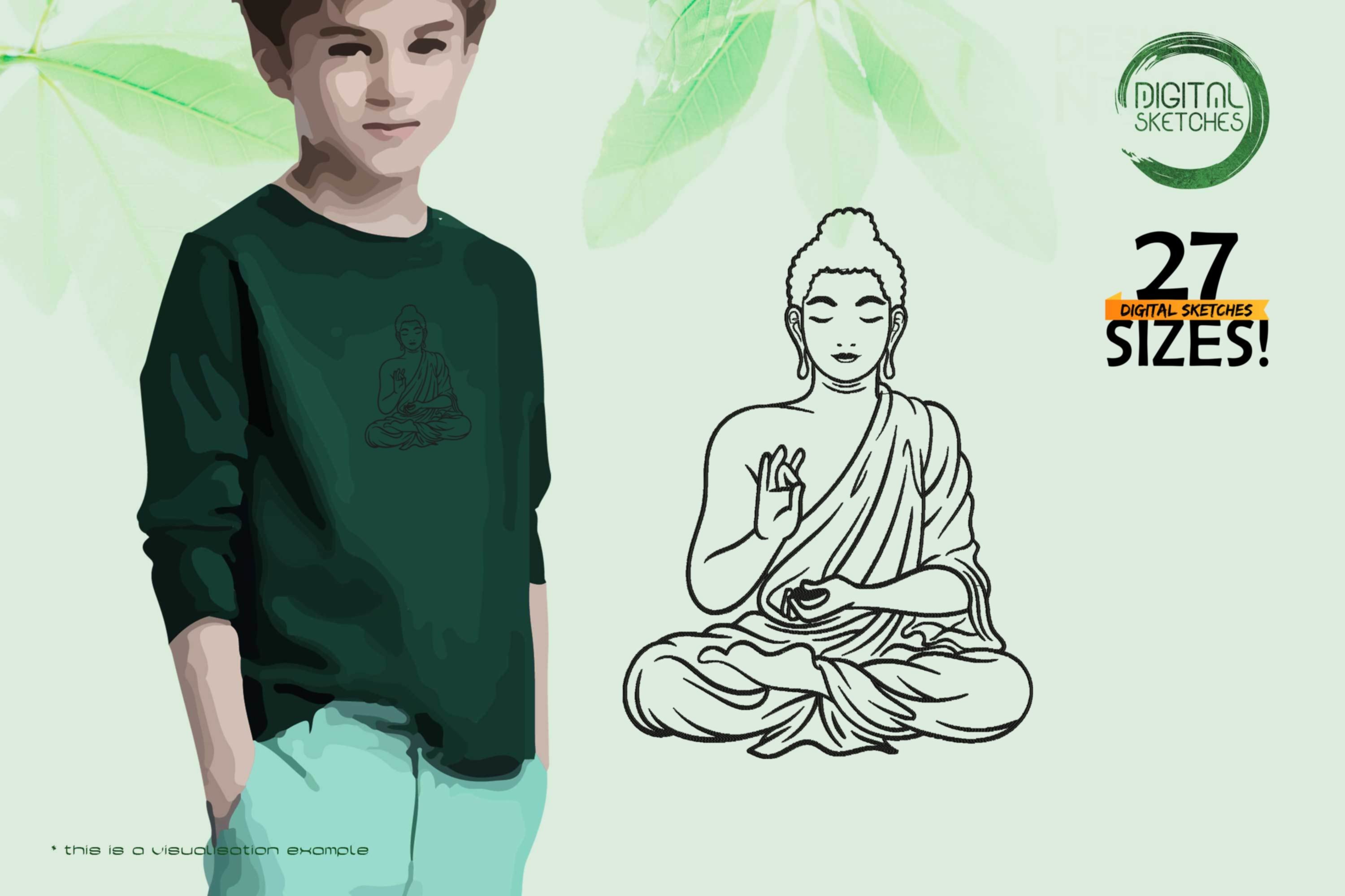 Budhha Hand-Drawn Look
