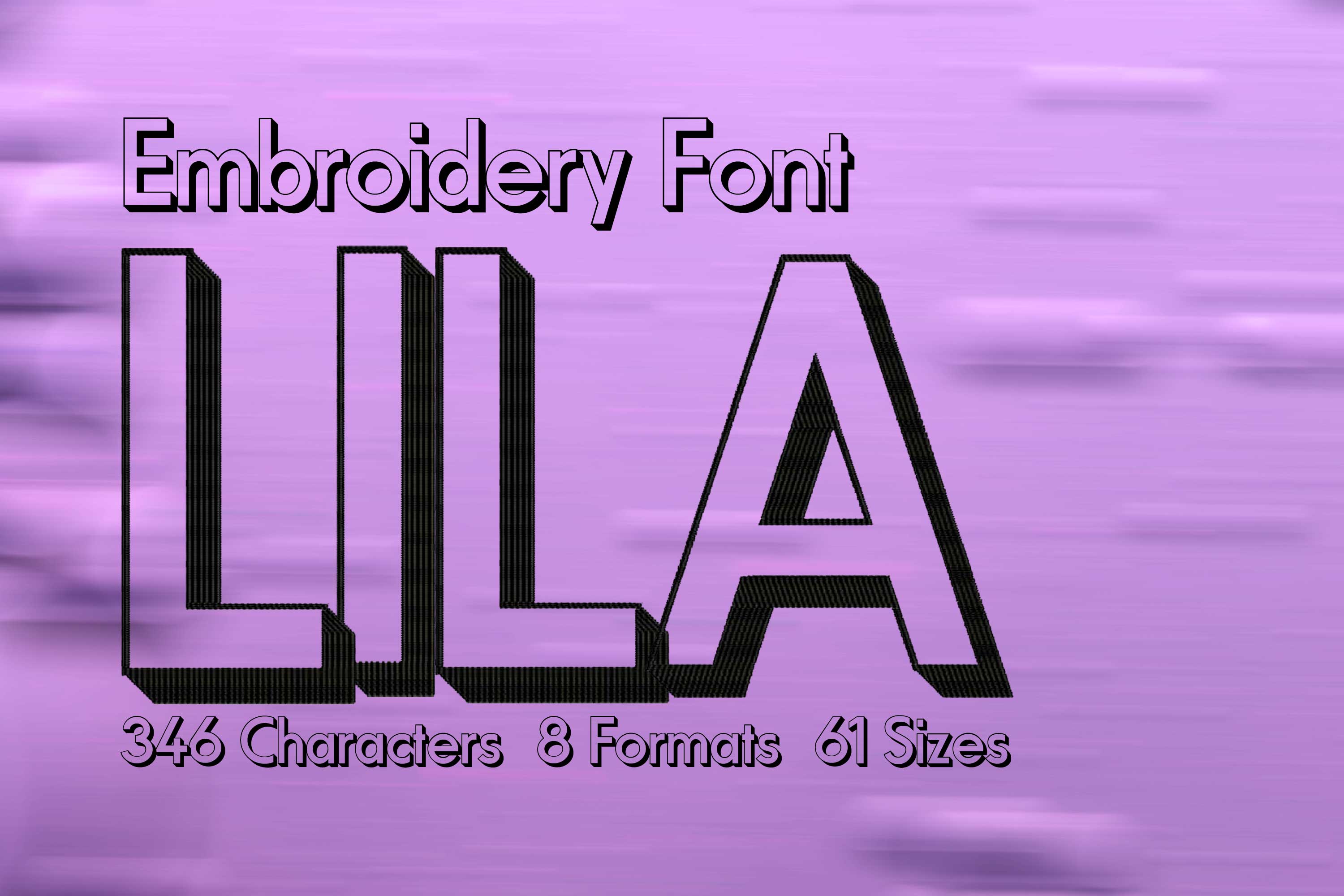 Lila Outlined Sans Serif Font