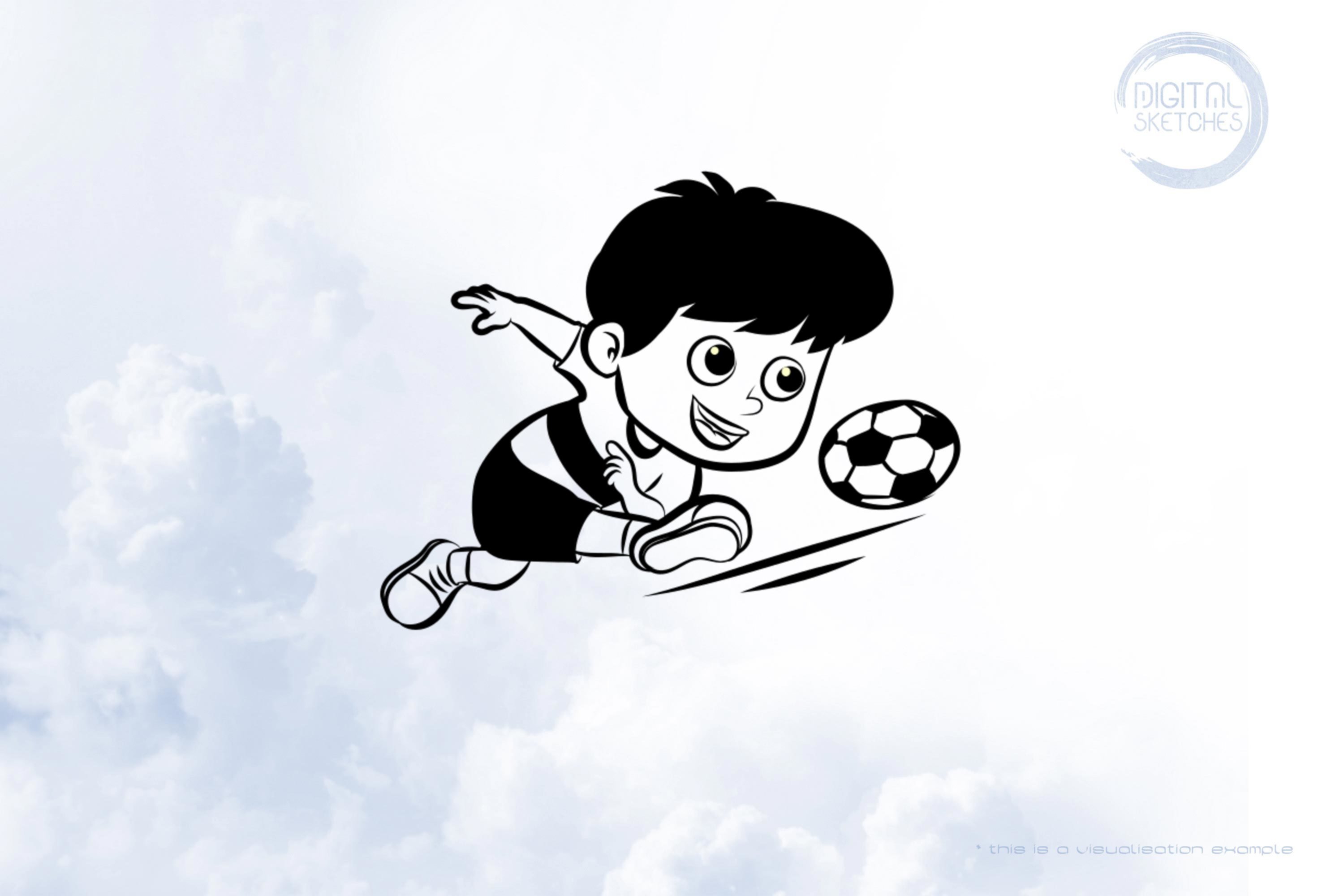 Soccer Boy Sketch I