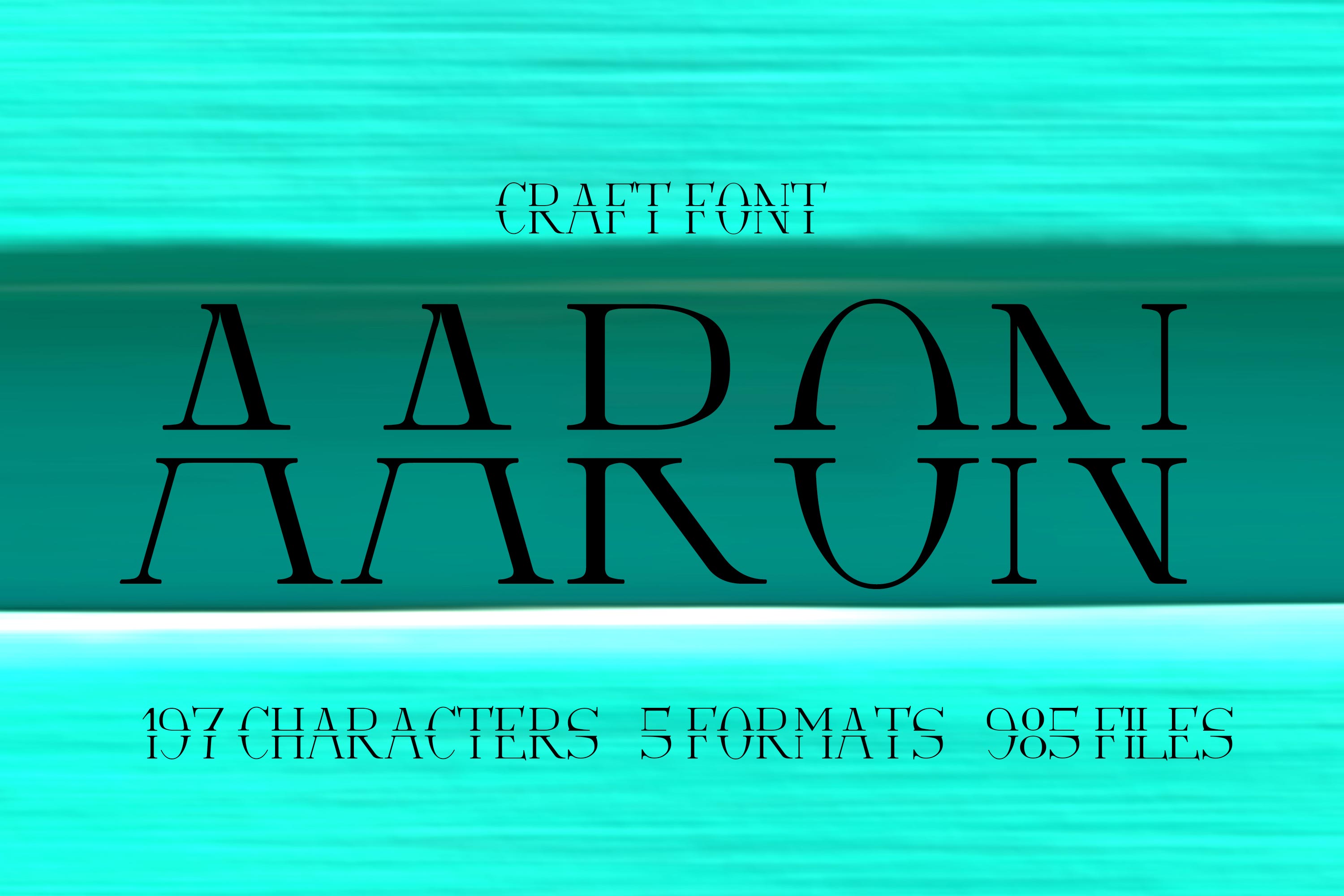 Aaron Split Serif Letters Font