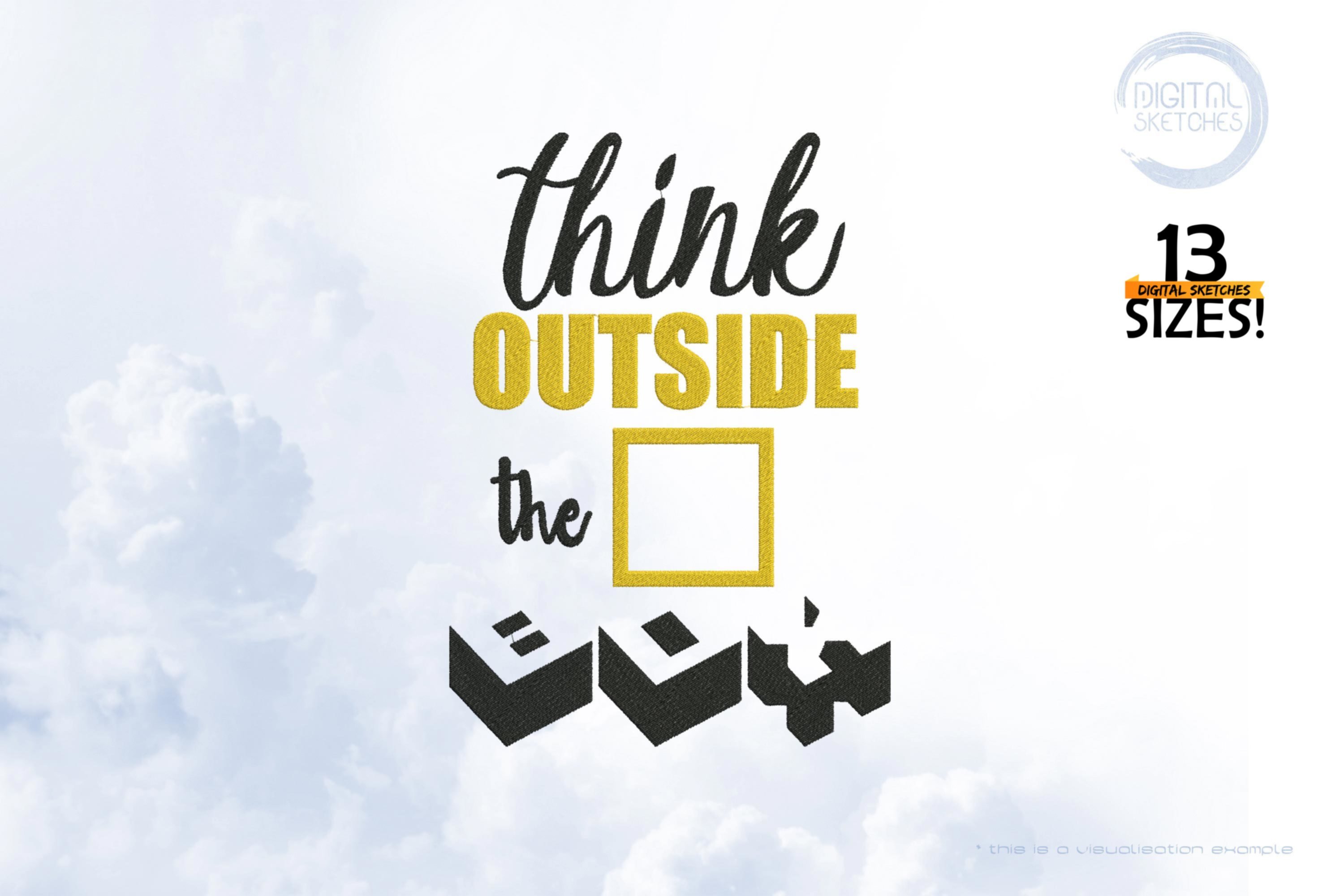 Think Outside Box Saying