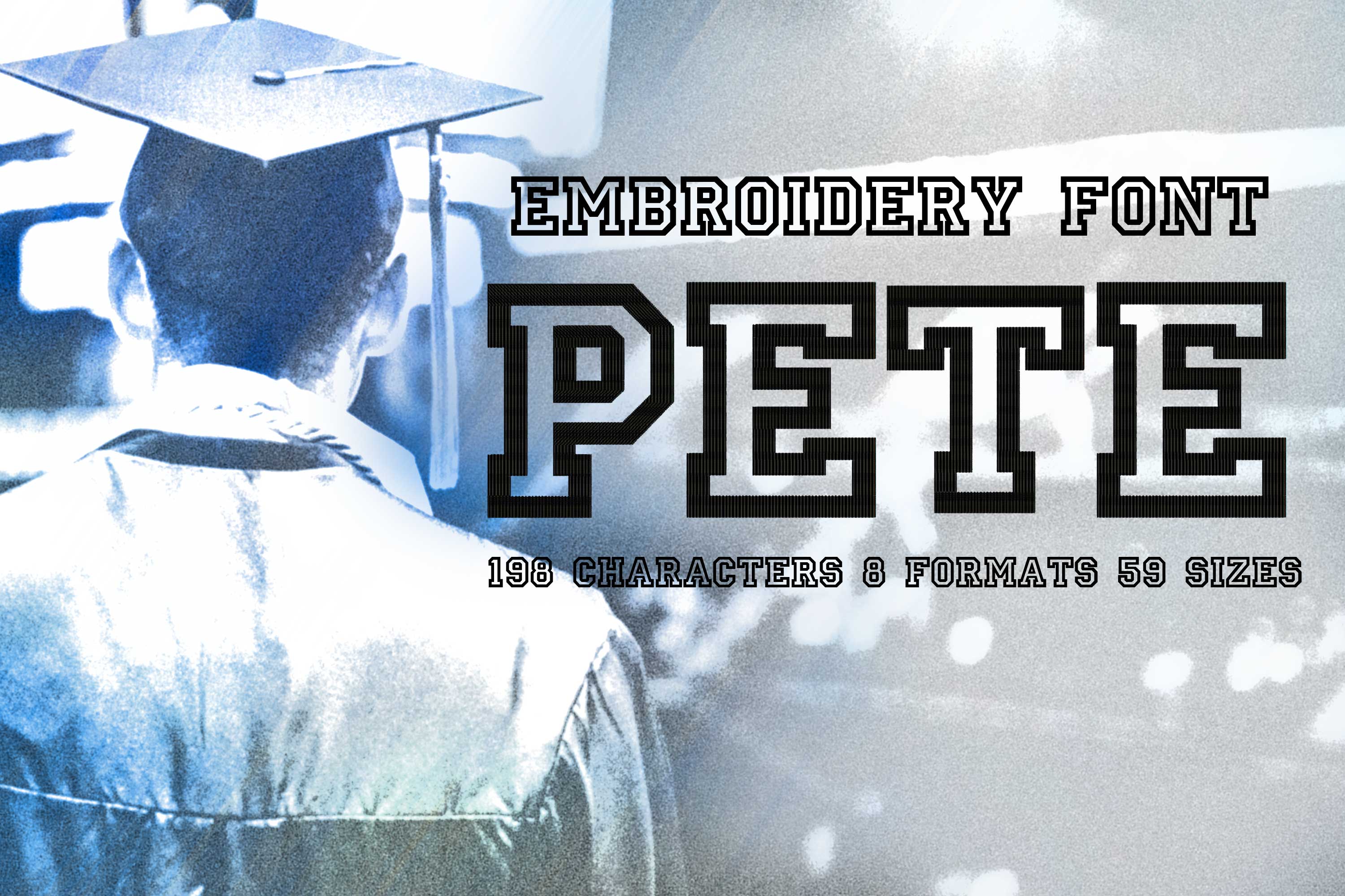 Pete Collage Outlined Letters Font