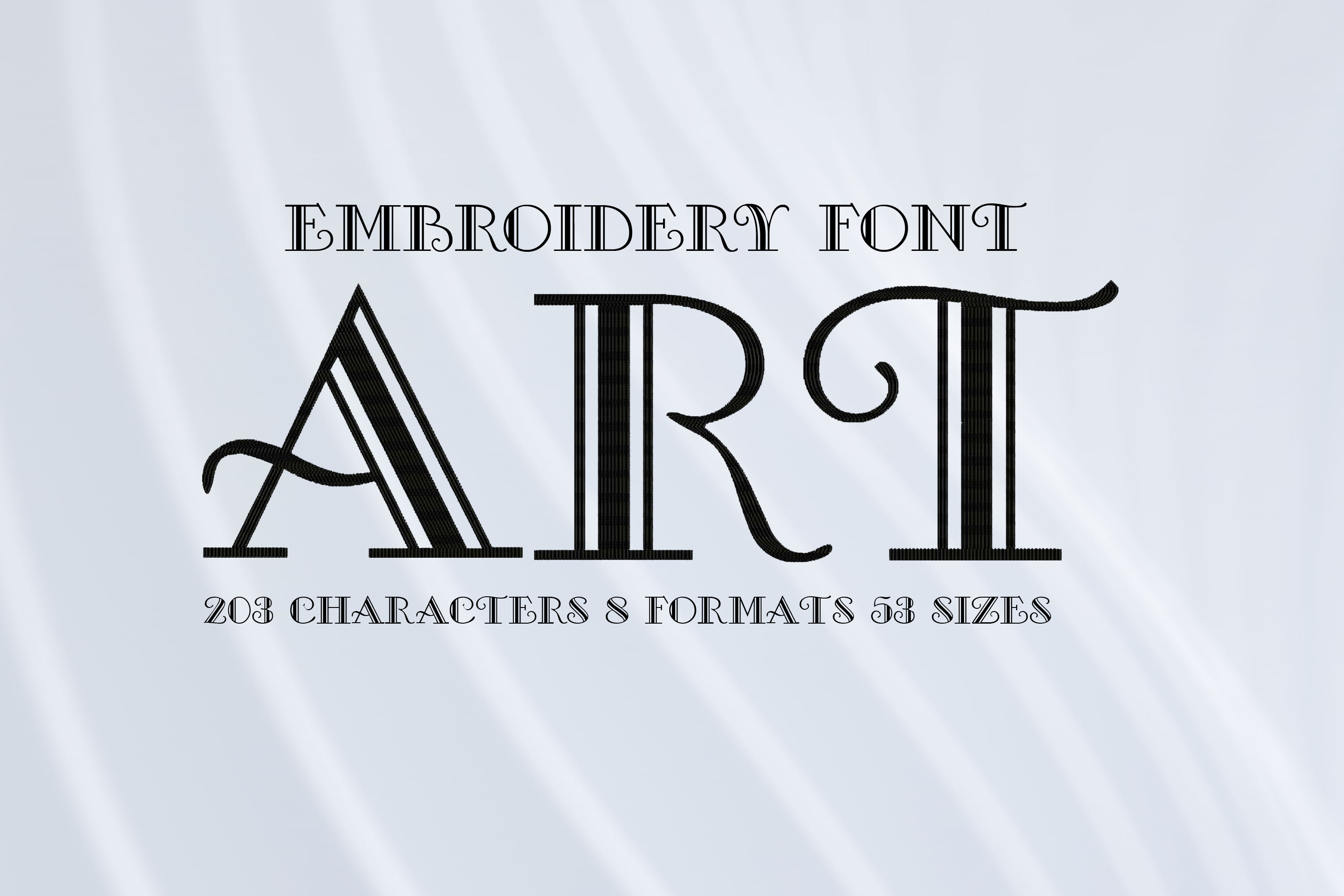 Art Lined Curved Letter Font