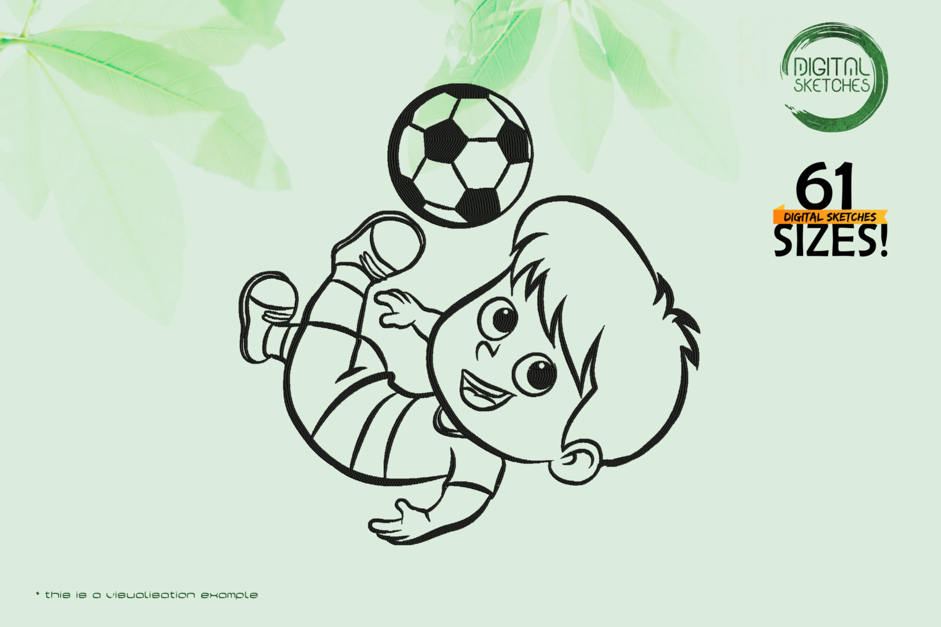 Kid Soccer Sketch III 