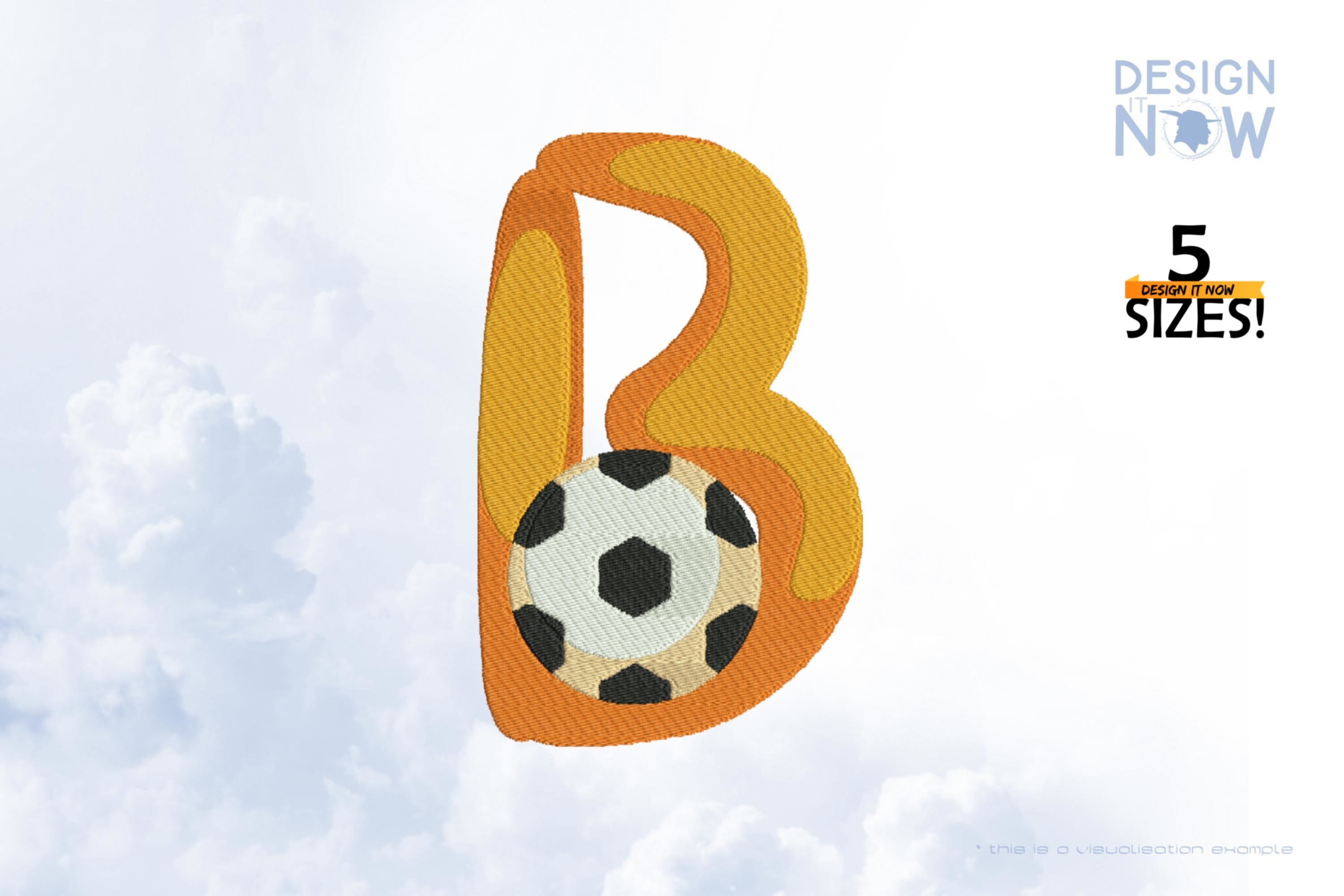 Letter B School Alphabet Soccer Ball