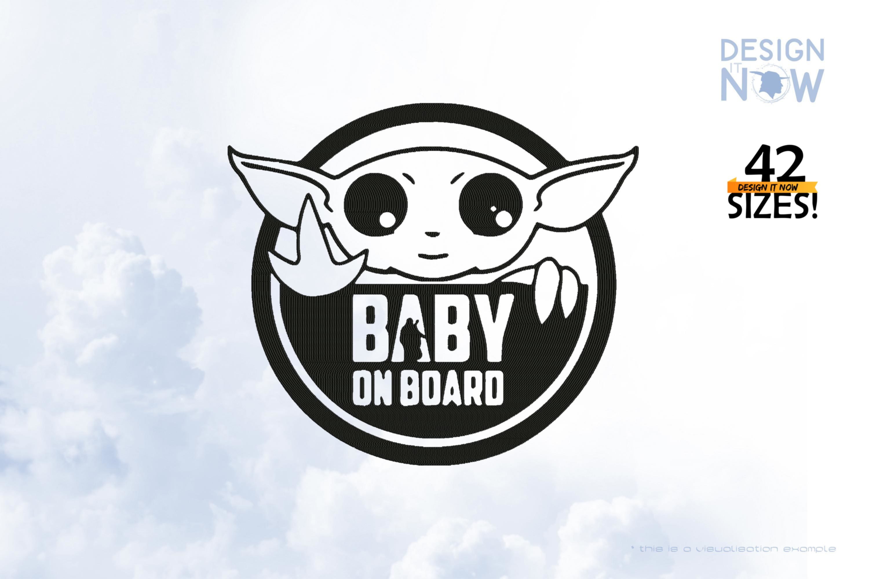 Tribute To Fictional Character Grogu aka Baby Yoda (On Board)