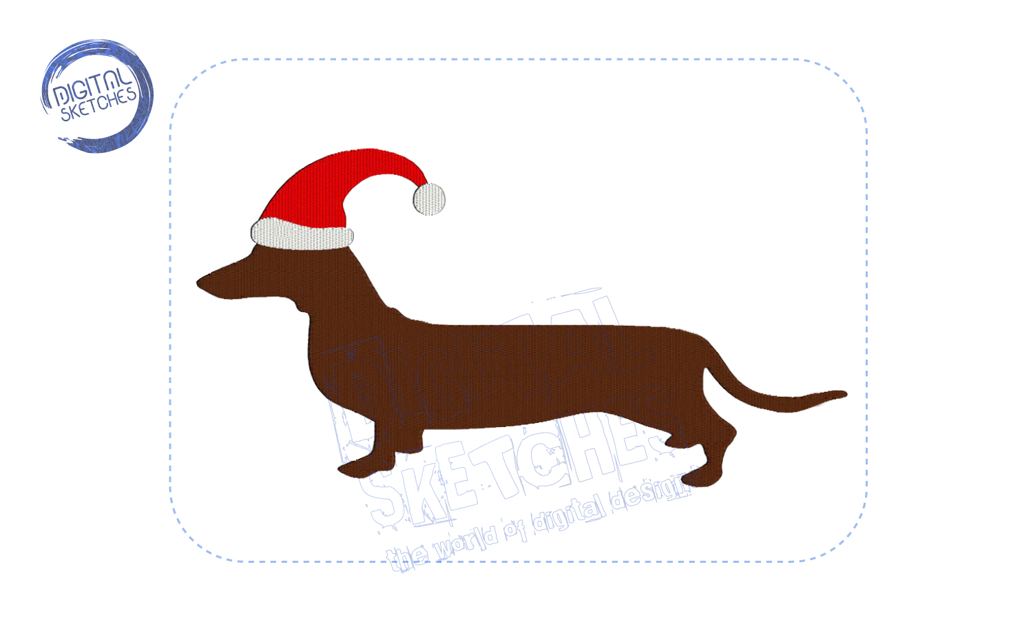 Dachsund Santa Dog