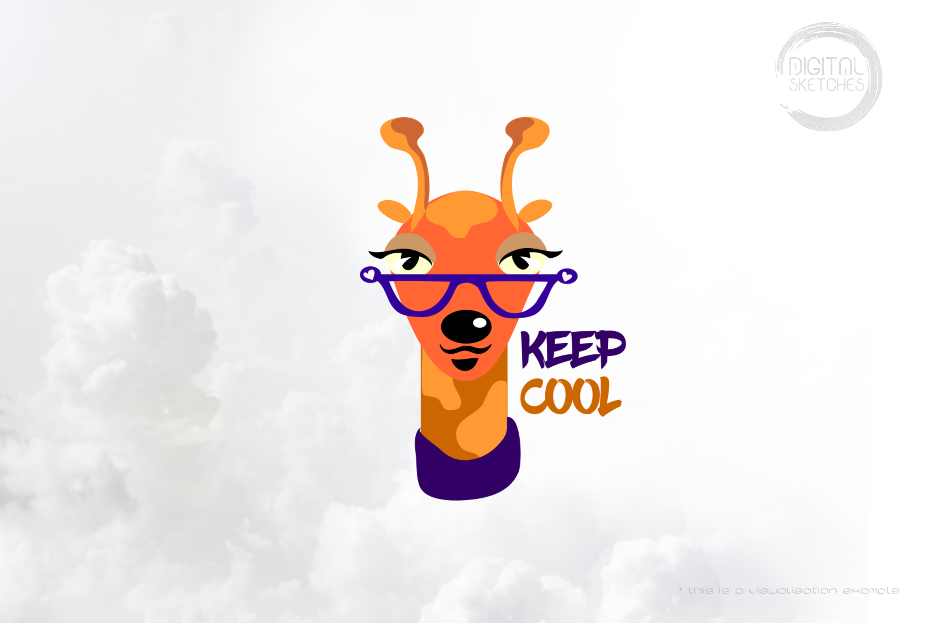 Keep Cool Hipster Giraffe 