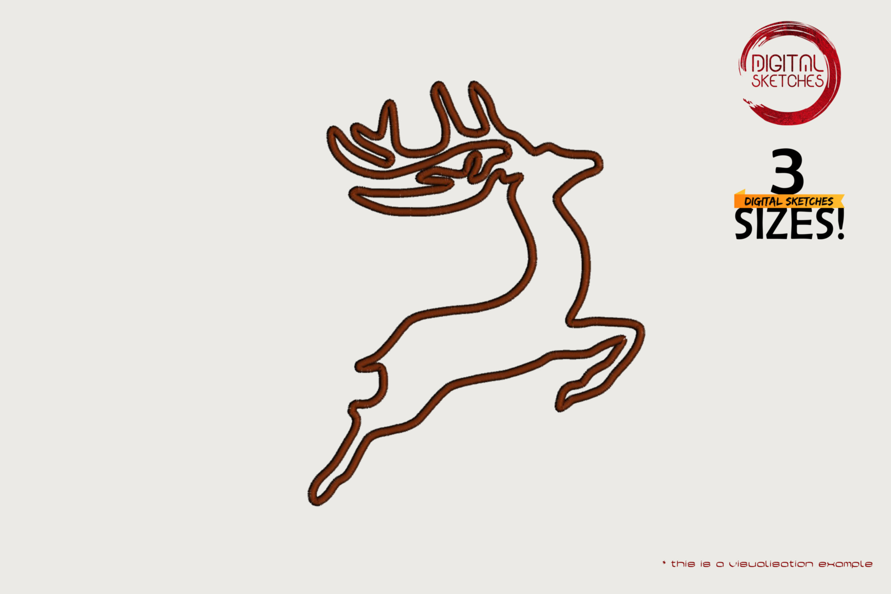 Jumping Deer Applique 