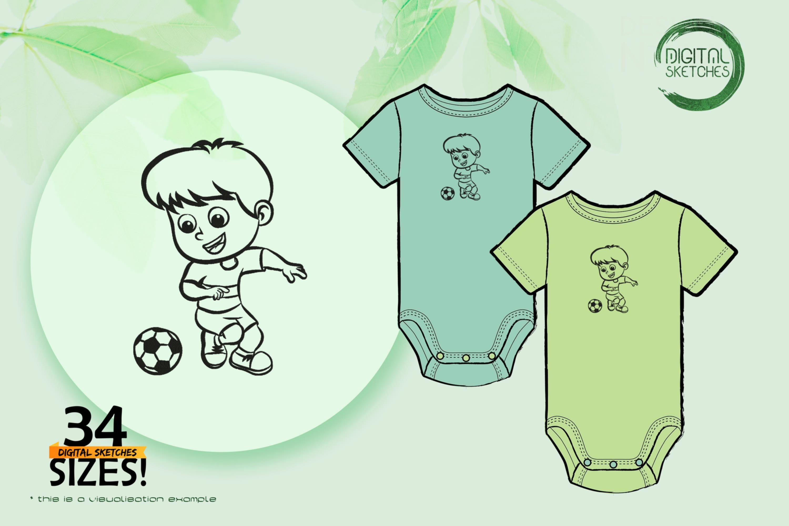 Kid Soccer Sketch II