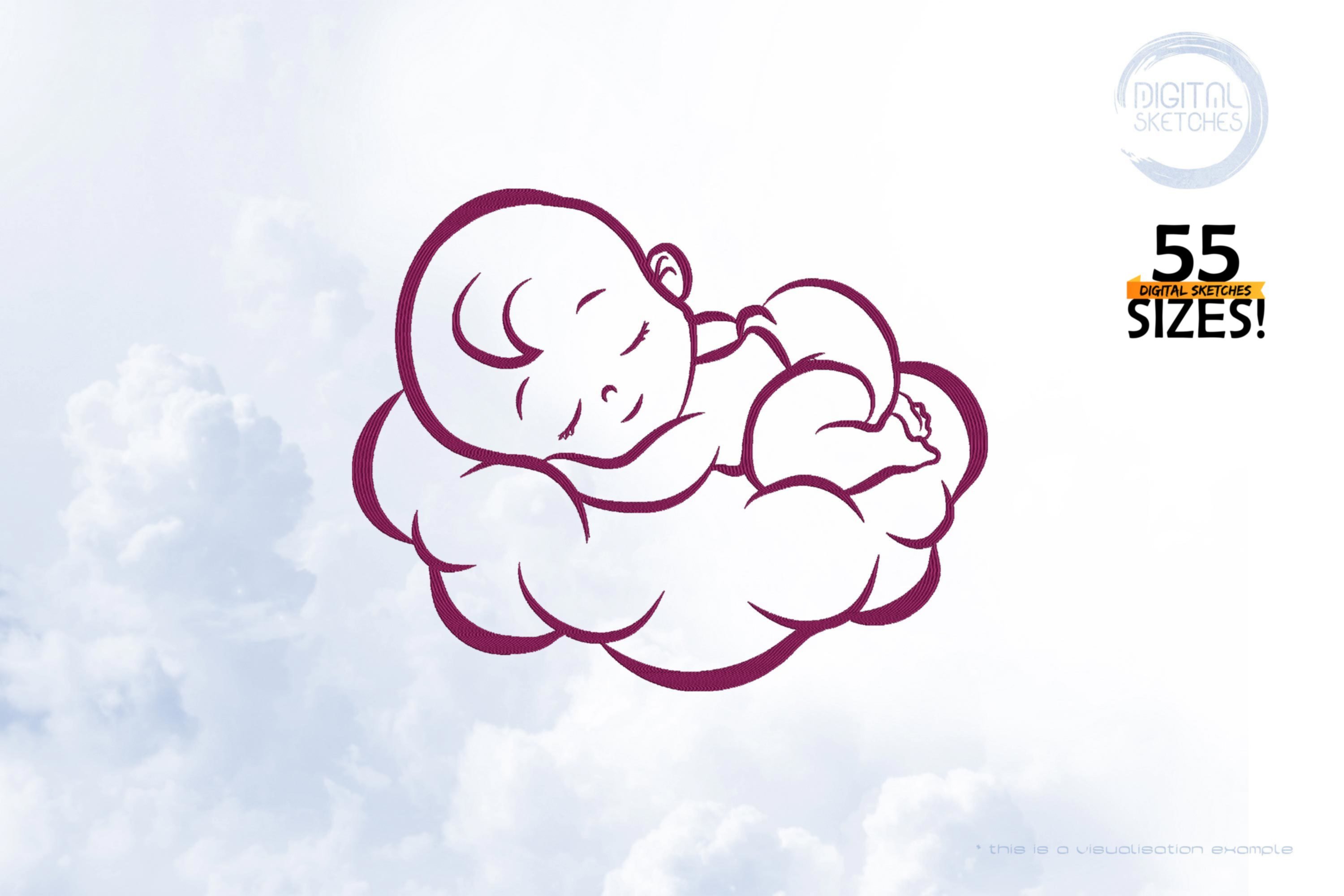Sleeping Cloud Angel Baby