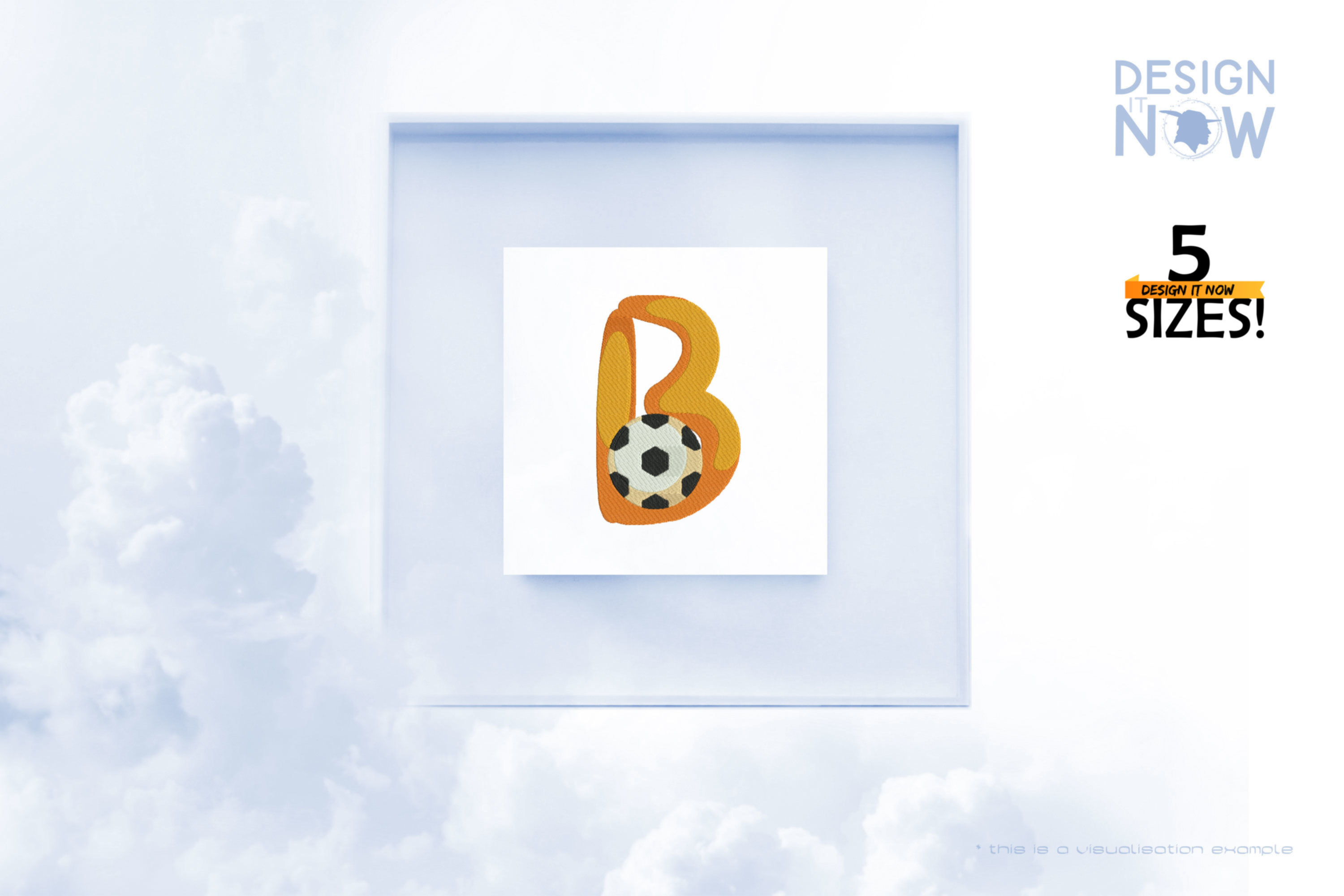 Letter B School Alphabet Soccer Ball