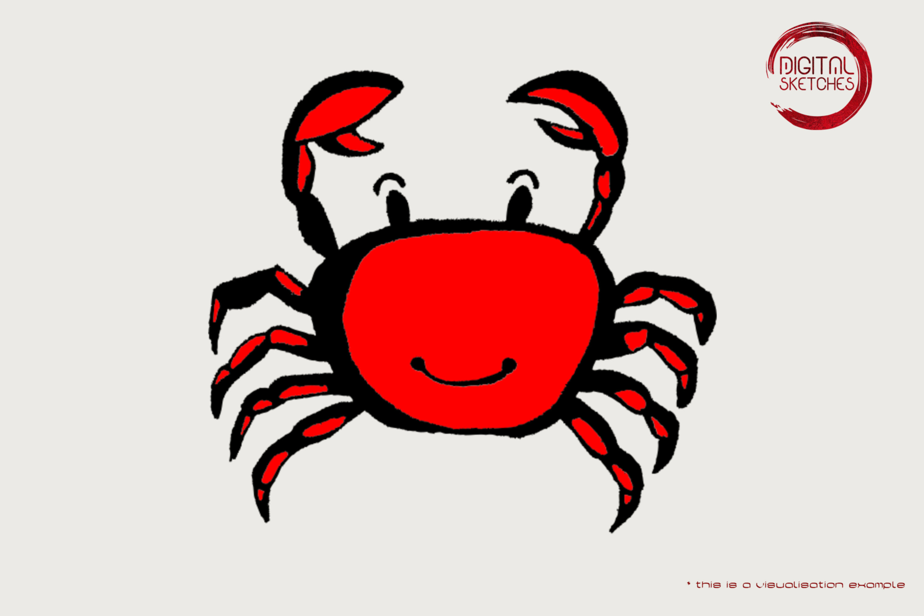Crab Hand-Drawn 
