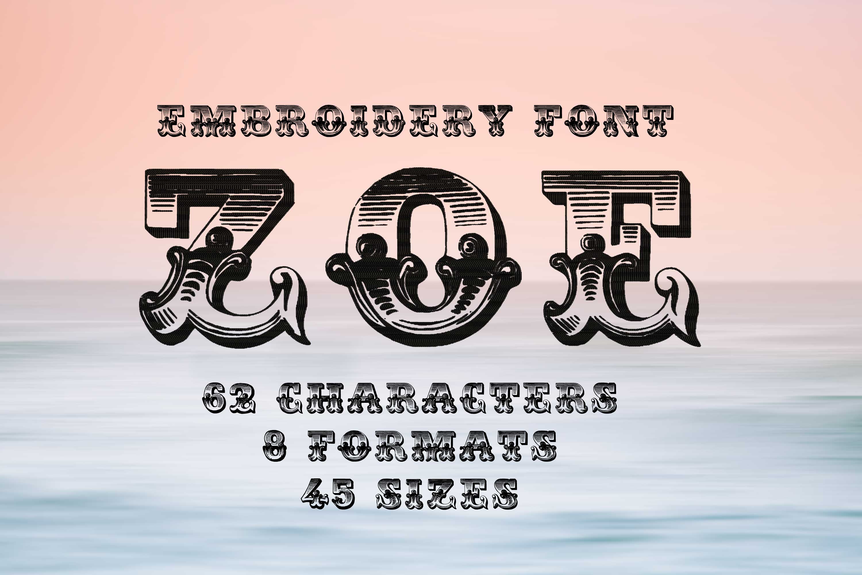 Zoe Vintage Initials Letters Font